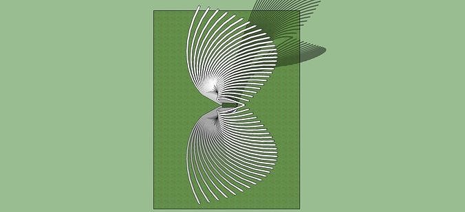 COLOUM PIPE BENDING PRAYING HANDS ARTWORK 3D model