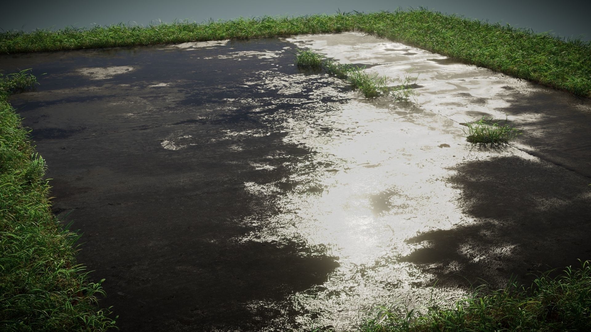 8ft by 12ft Slab of Farm Pavement 3D model_5