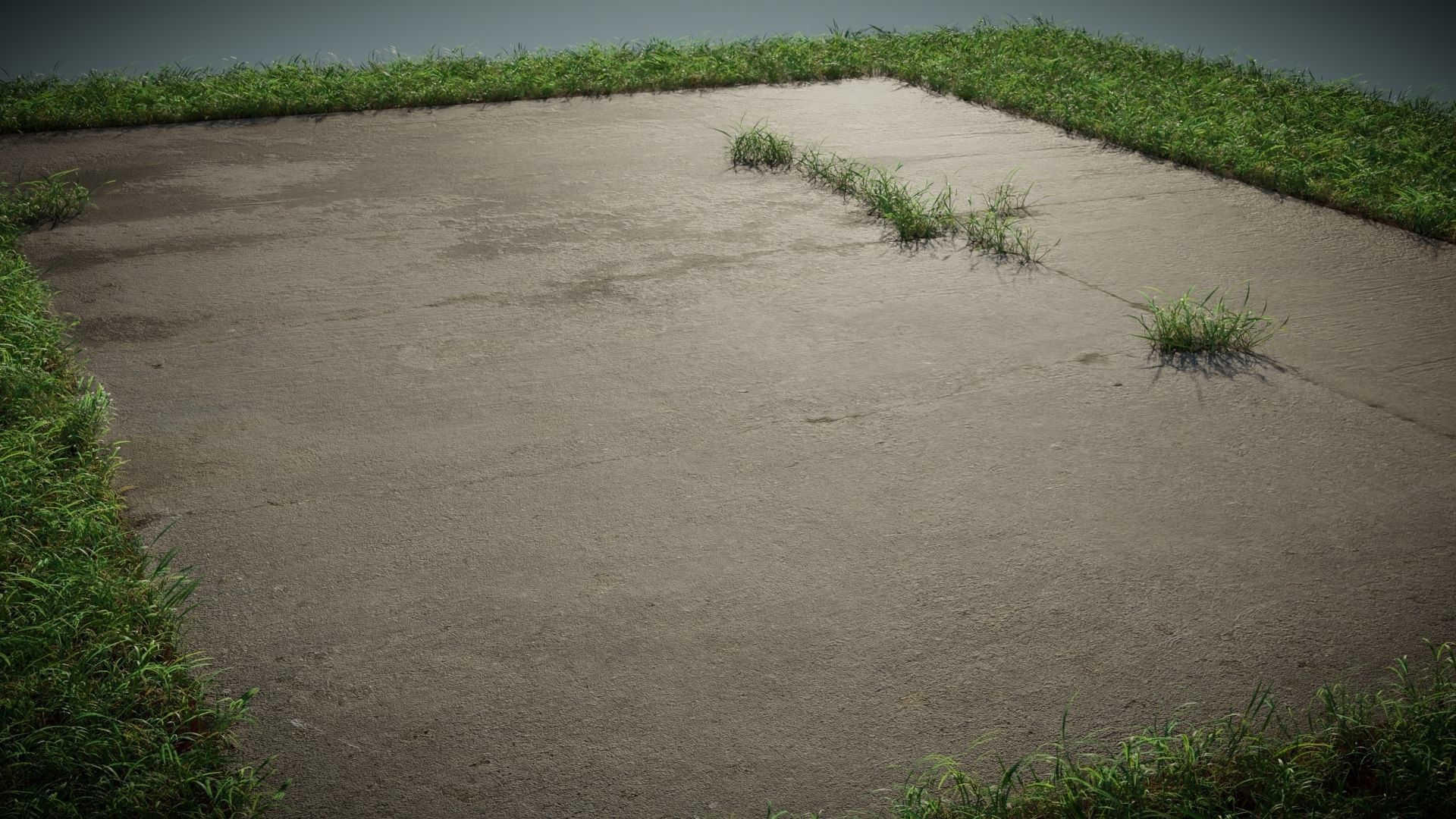 8ft by 12ft Slab of Farm Pavement 3D model_6