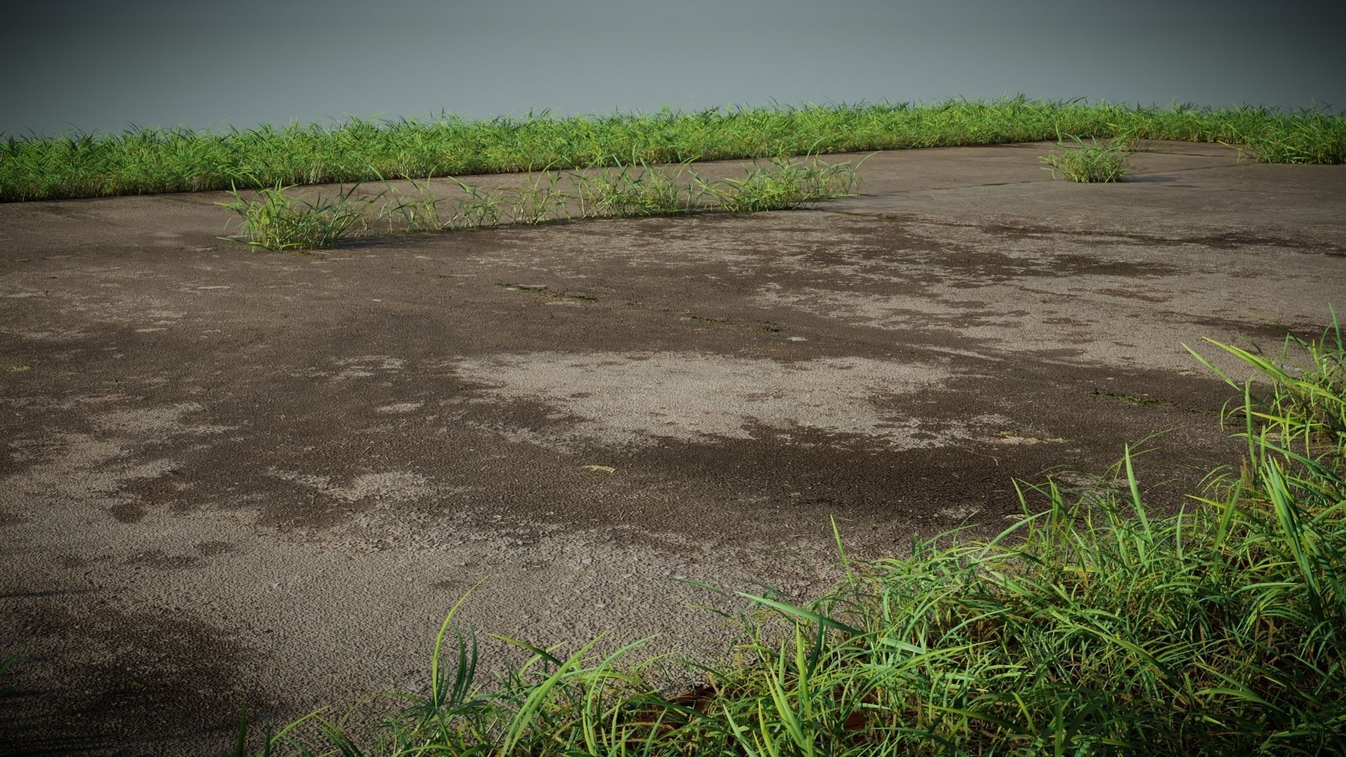 8ft by 12ft Slab of Farm Pavement 3D model_3