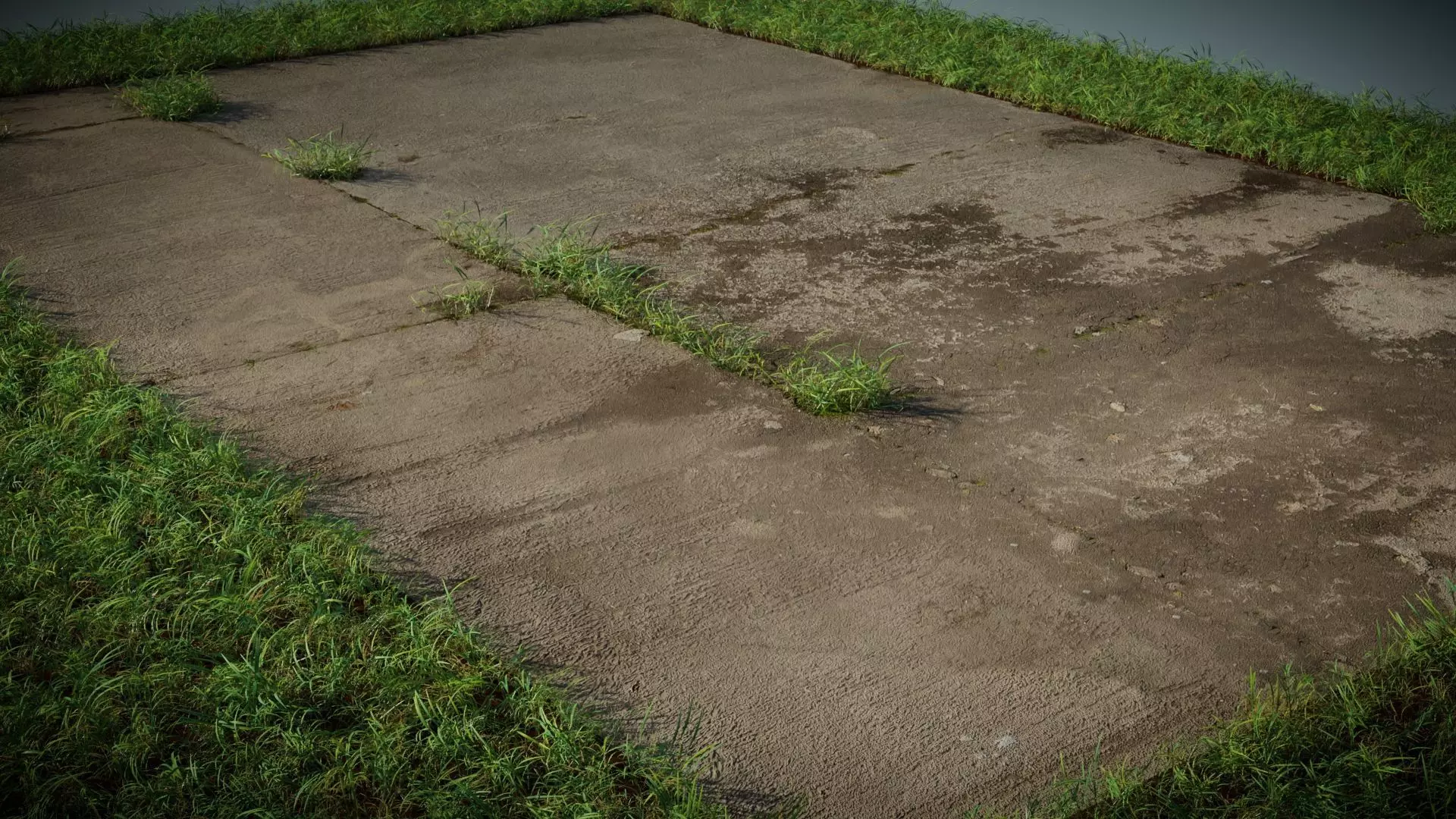 8ft by 12ft Slab of Farm Pavement 3D model_0