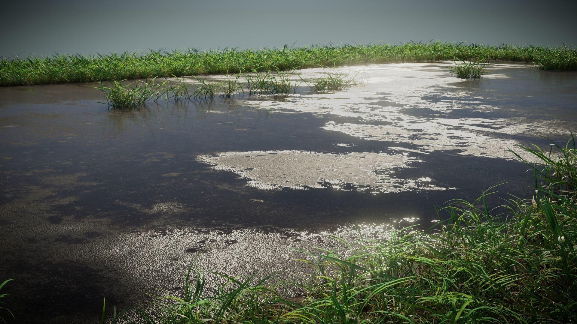 8ft by 12ft Slab of Farm Pavement 3D model_4
