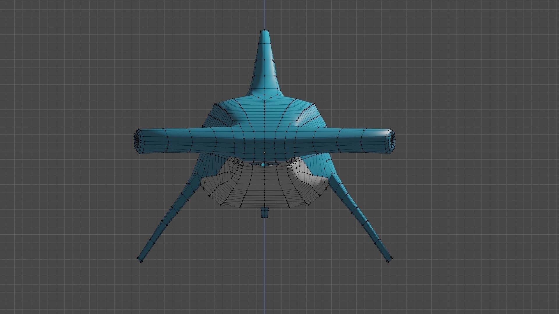 Hammerhead shark Low poly 3D model_1