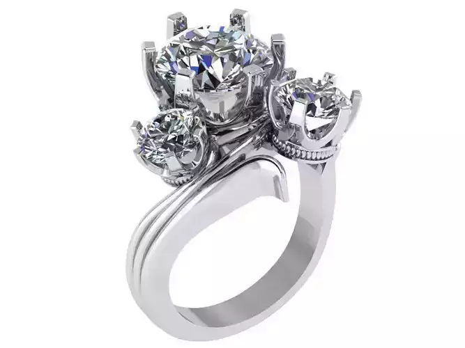 3-Stone Fashion Ring 0229