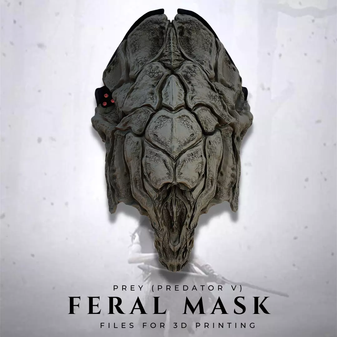 Feral mask From Prey Predator 5 3D print model_0