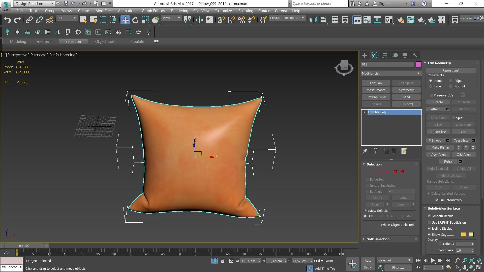 Decorative pillows Houzz set 99 3D model_32