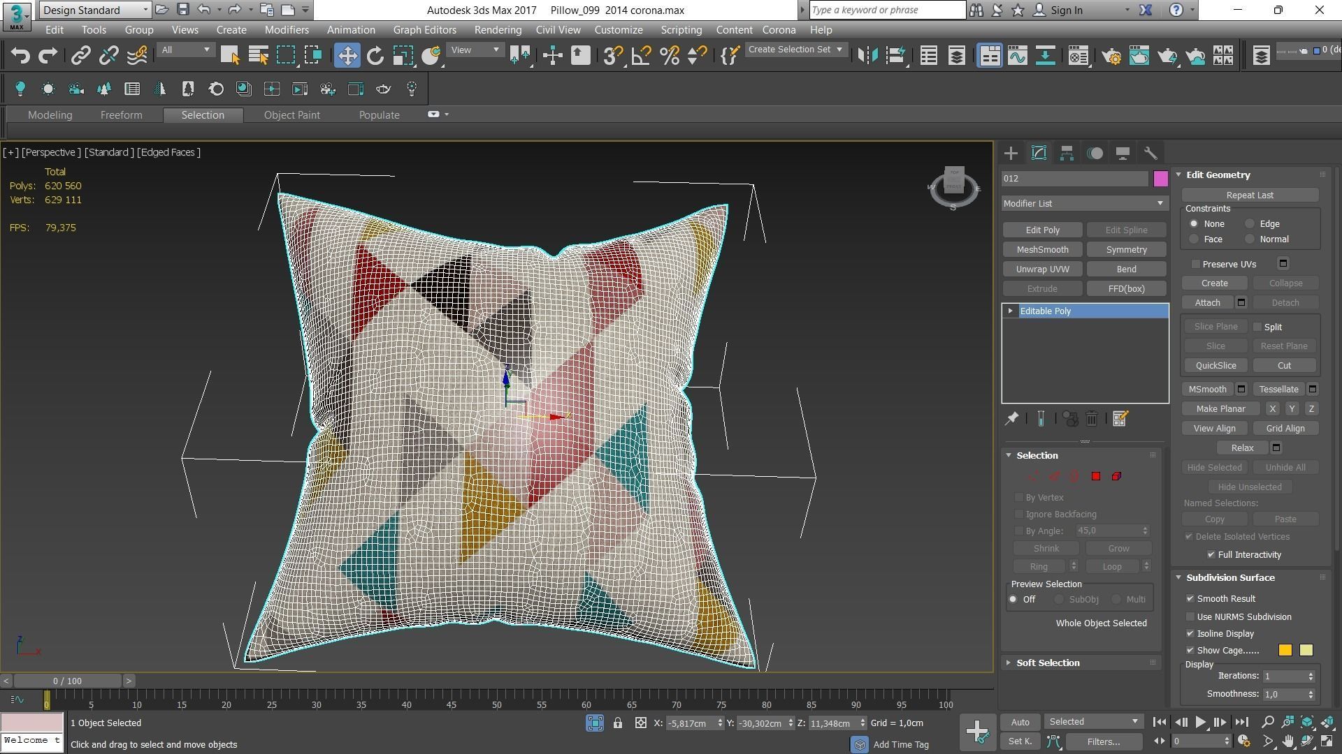 Decorative pillows Houzz set 99 3D model_30