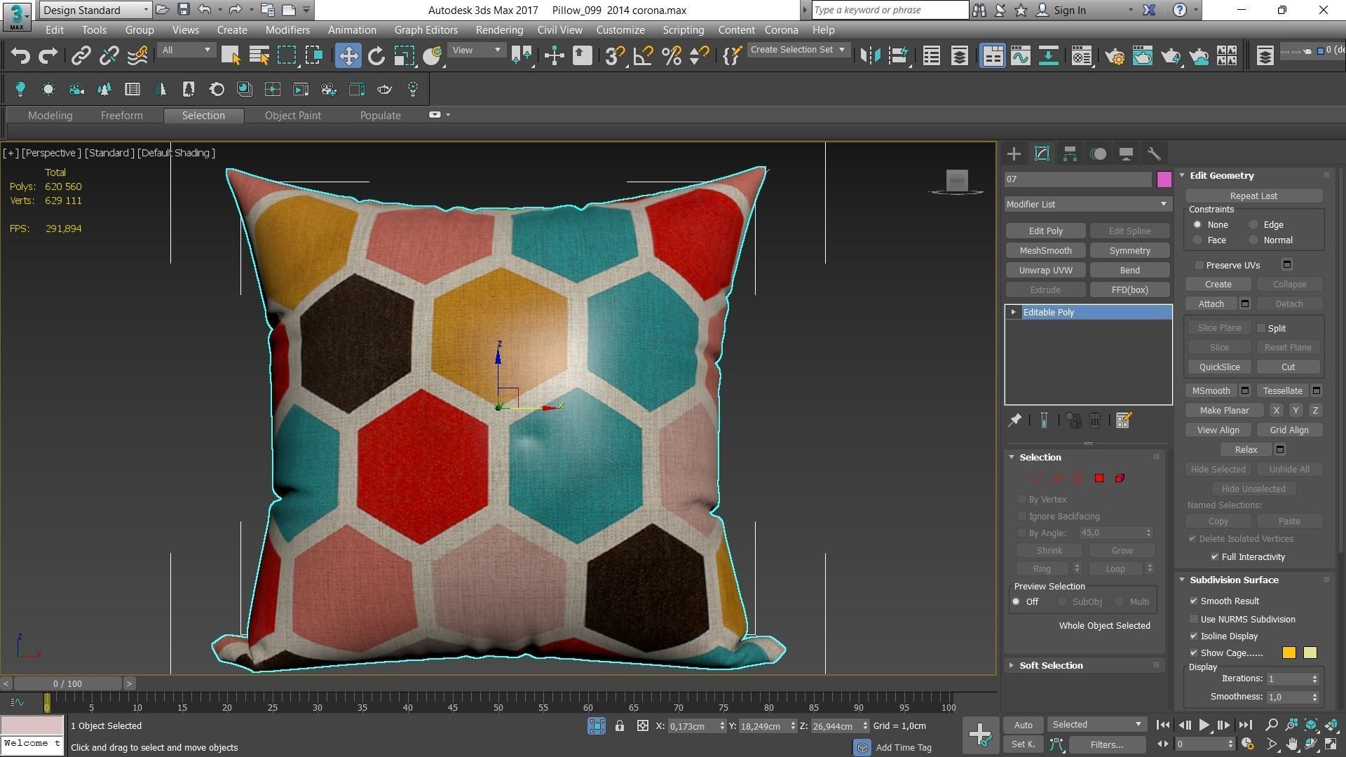 Decorative pillows Houzz set 99 3D model_19