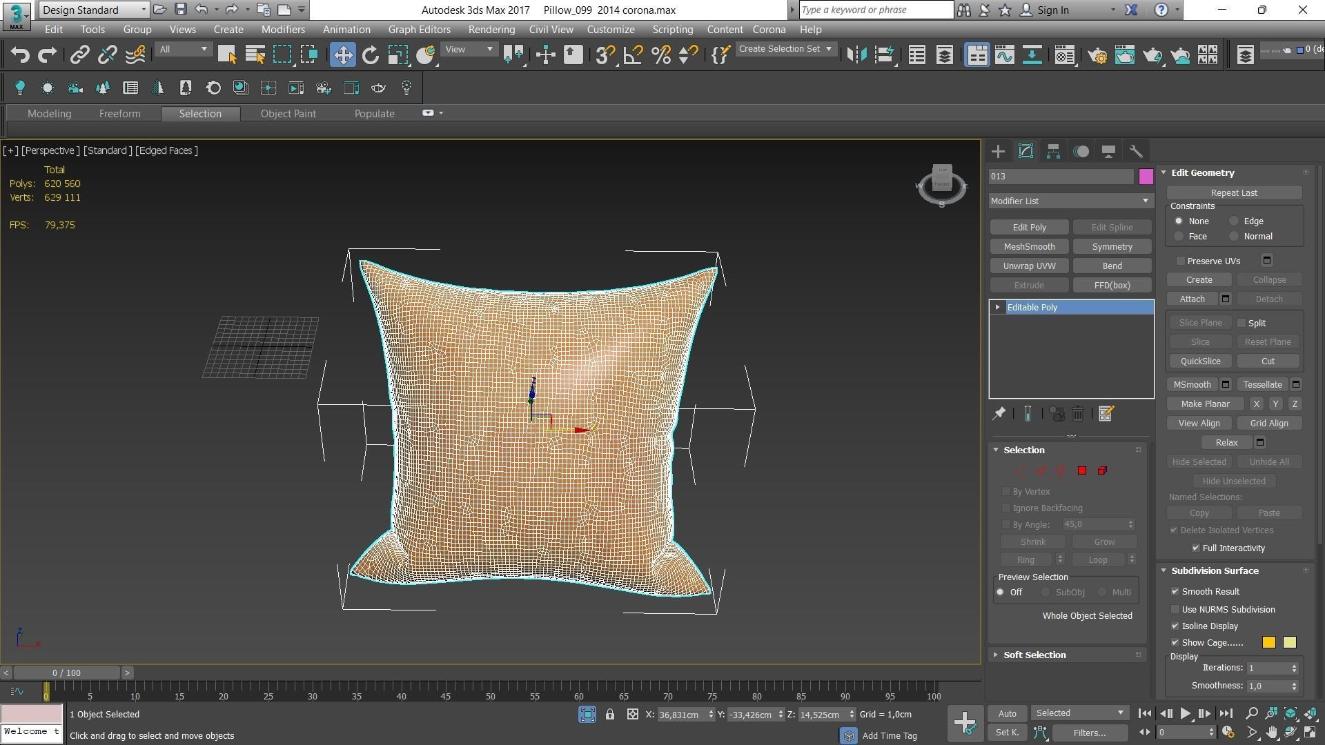 Decorative pillows Houzz set 99 3D model_33