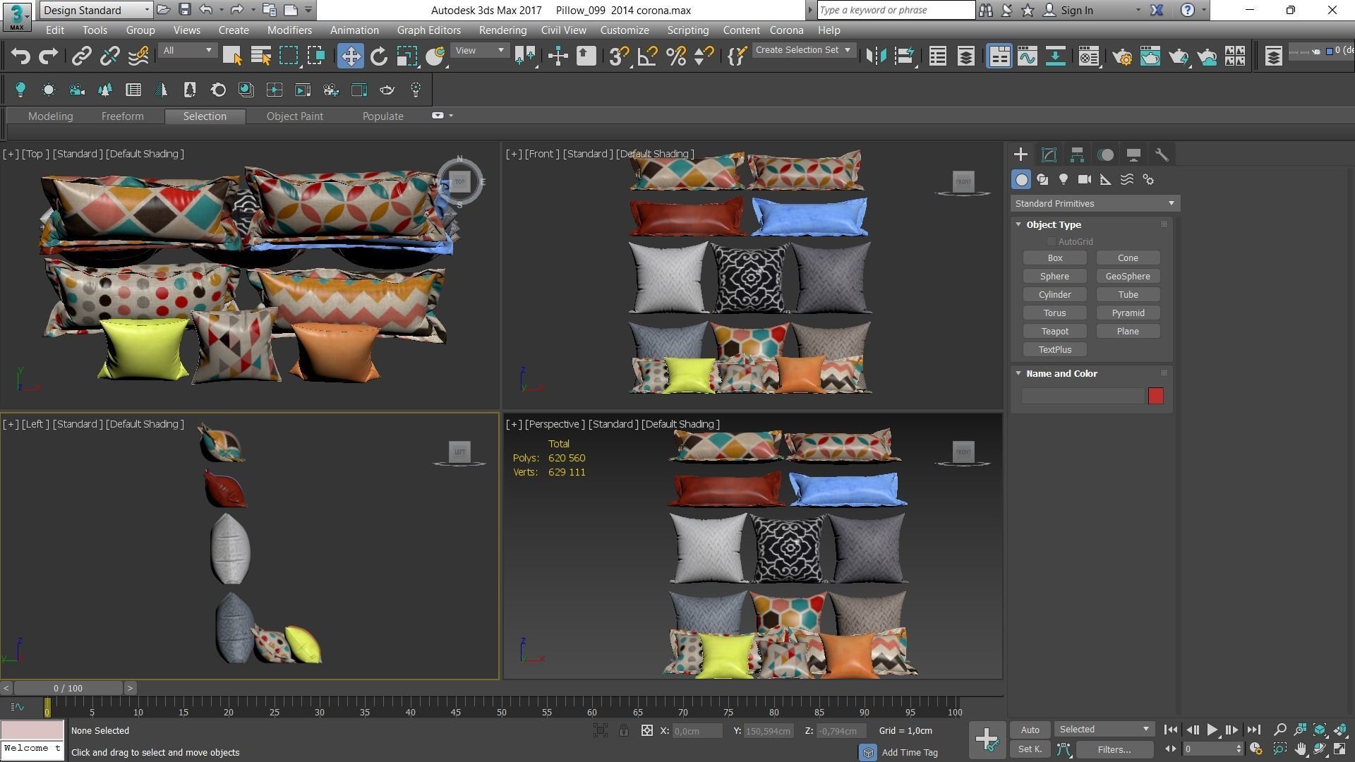 Decorative pillows Houzz set 99 3D model_31