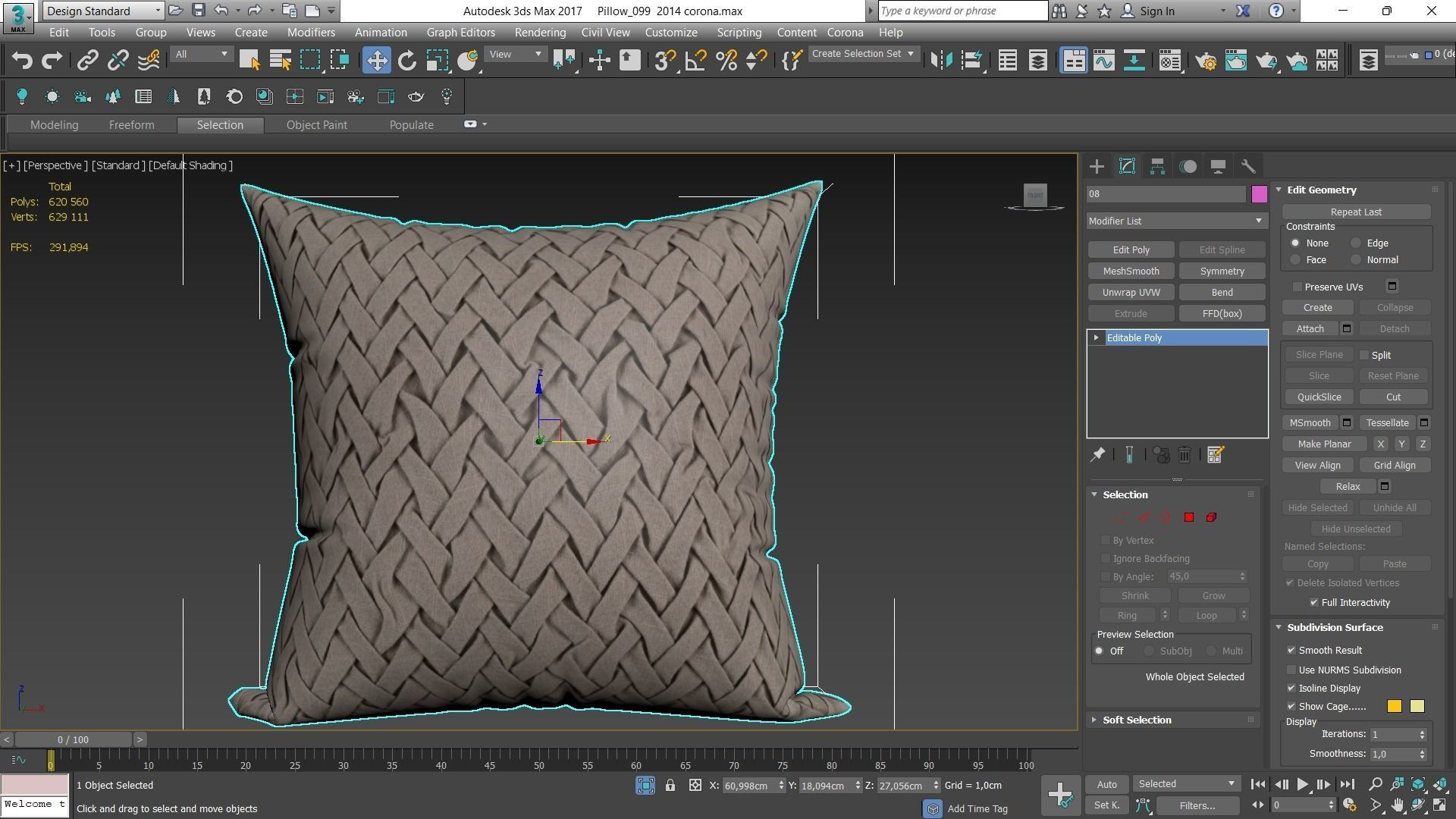 Decorative pillows Houzz set 99 3D model_21