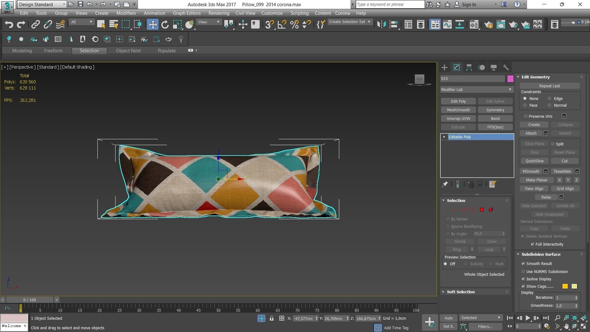 Decorative pillows Houzz set 99 3D model_41