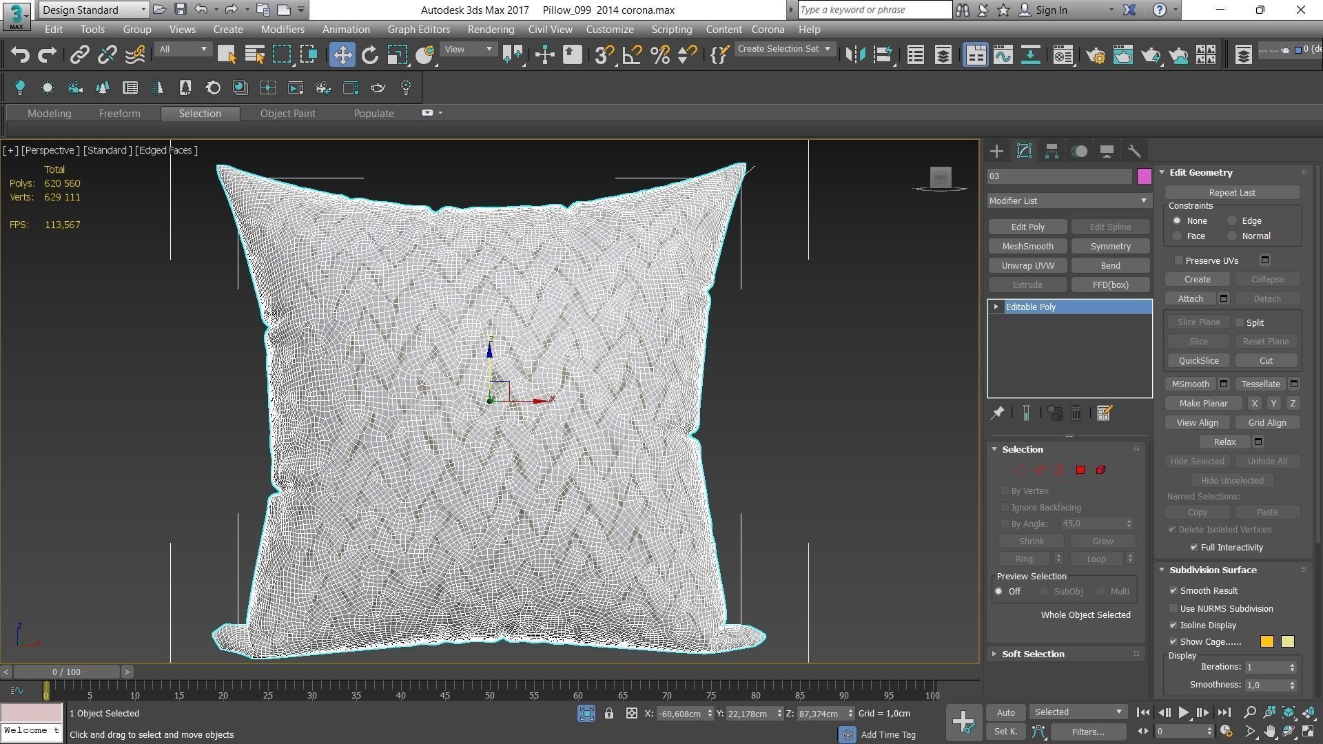 Decorative pillows Houzz set 99 3D model_12