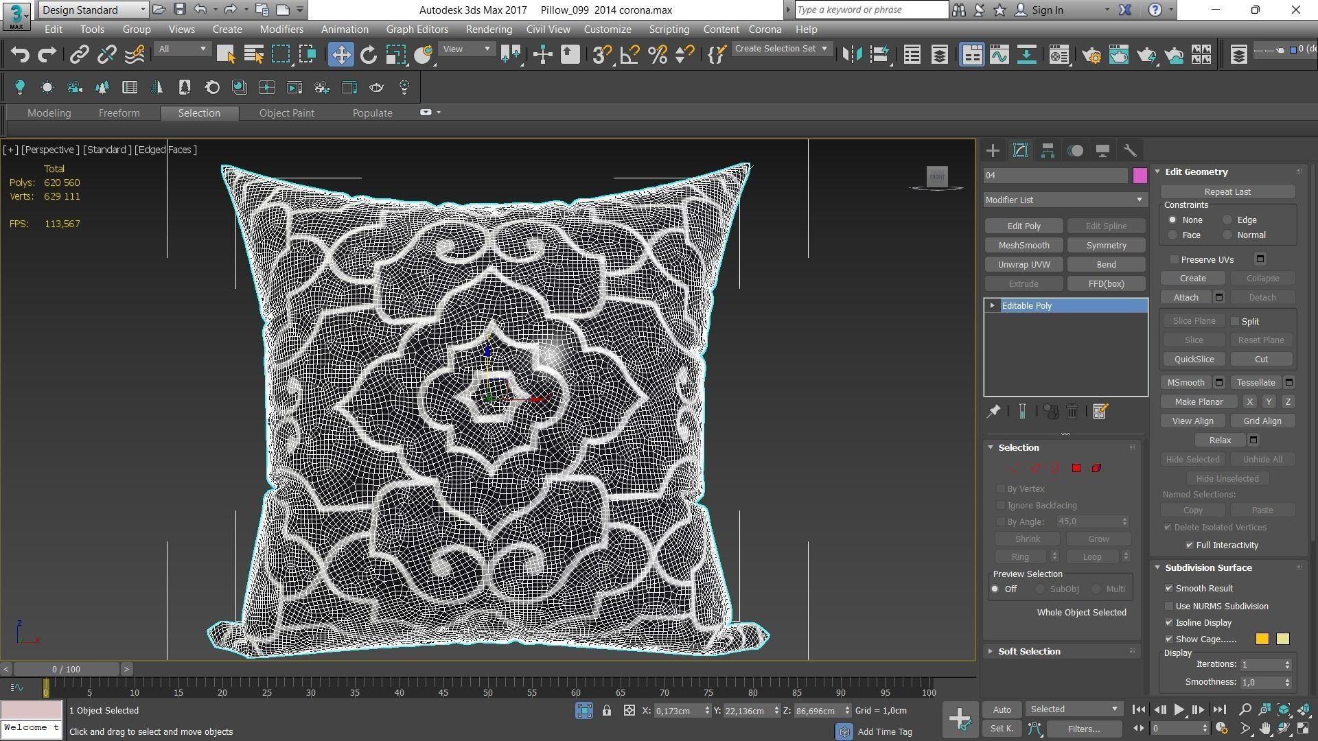 Decorative pillows Houzz set 99 3D model_14