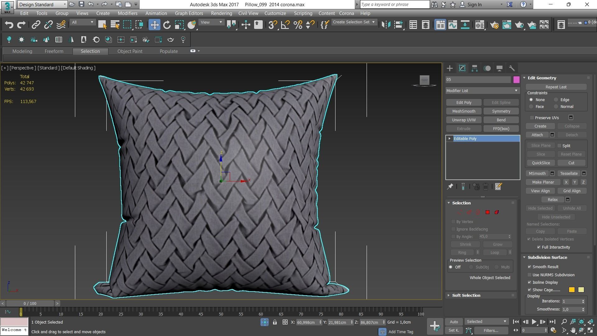 Decorative pillows Houzz set 99 3D model_15