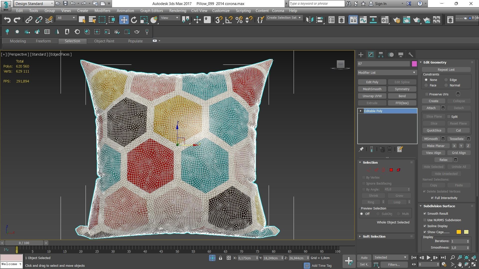 Decorative pillows Houzz set 99 3D model_20