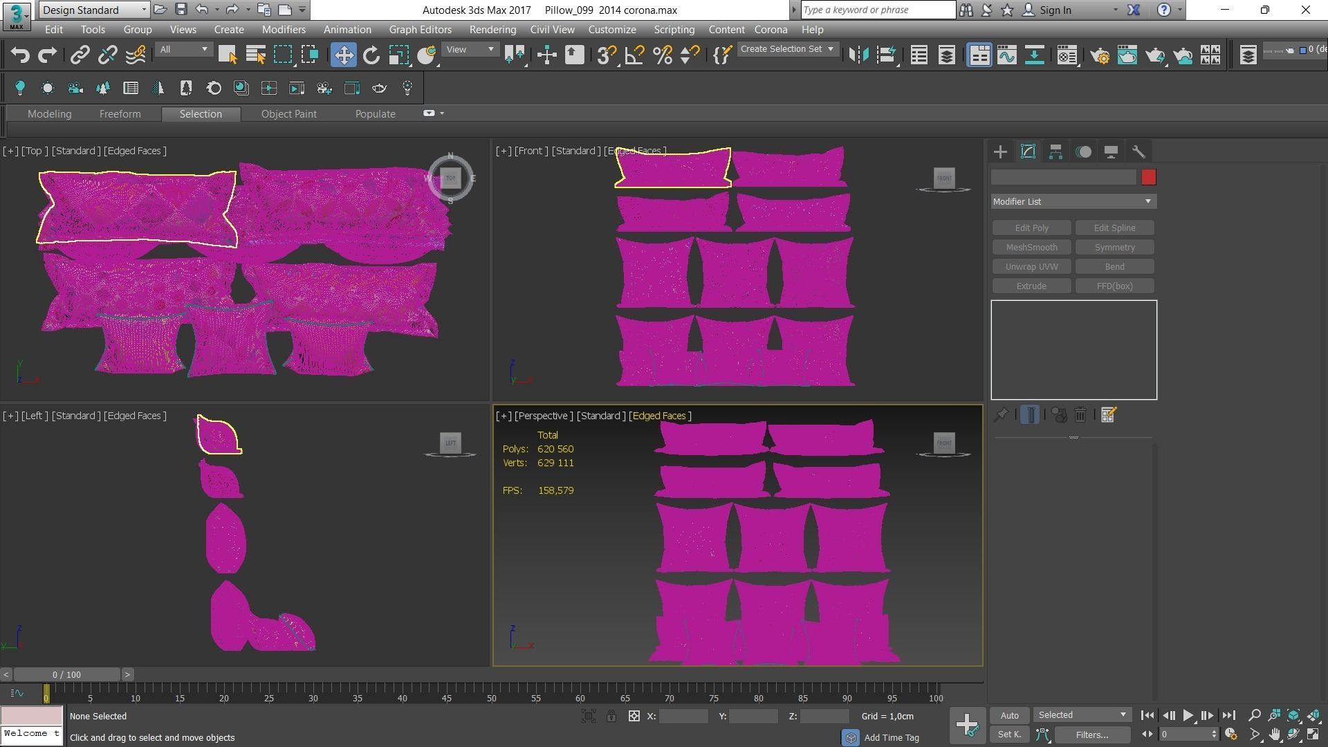 Decorative pillows Houzz set 99 3D model_38