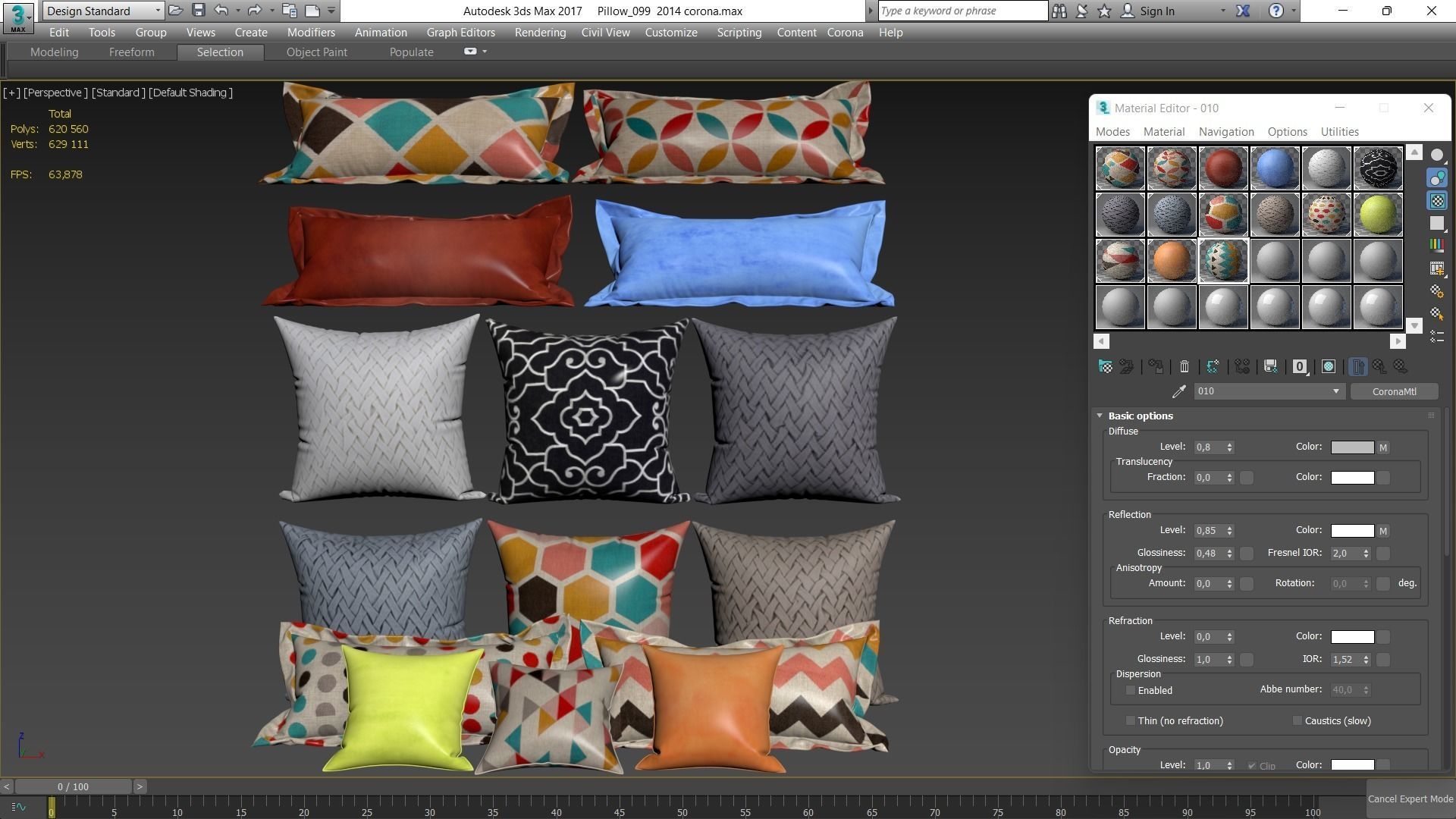 Decorative pillows Houzz set 99 3D model_34