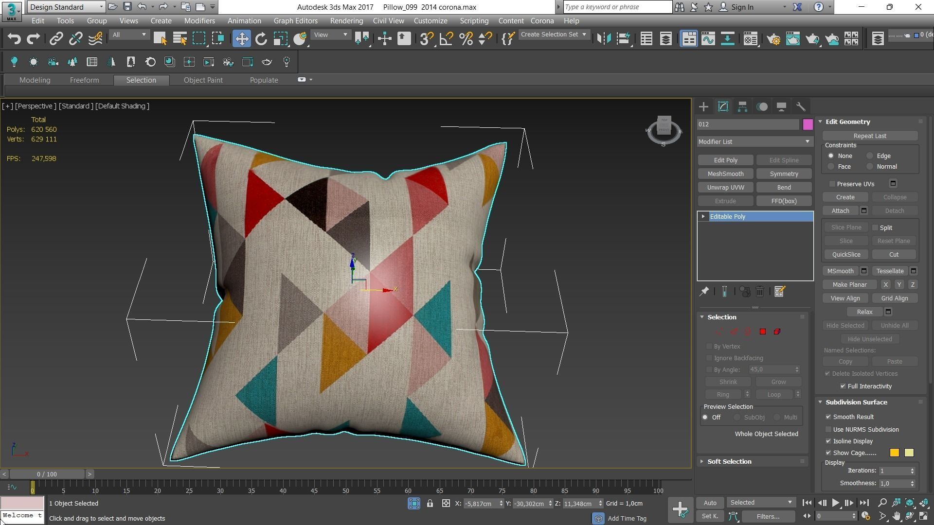 Decorative pillows Houzz set 99 3D model_29