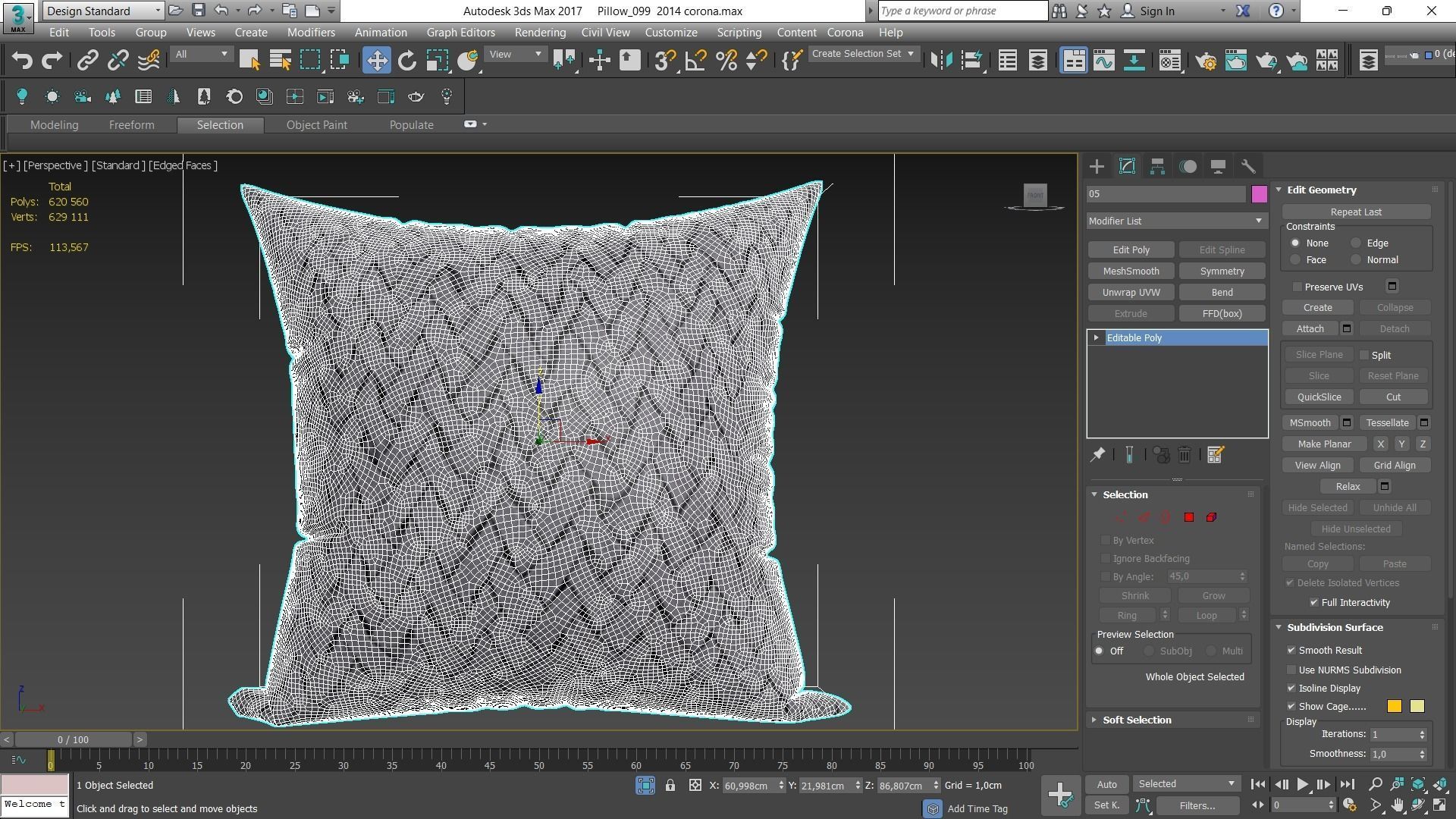 Decorative pillows Houzz set 99 3D model_16