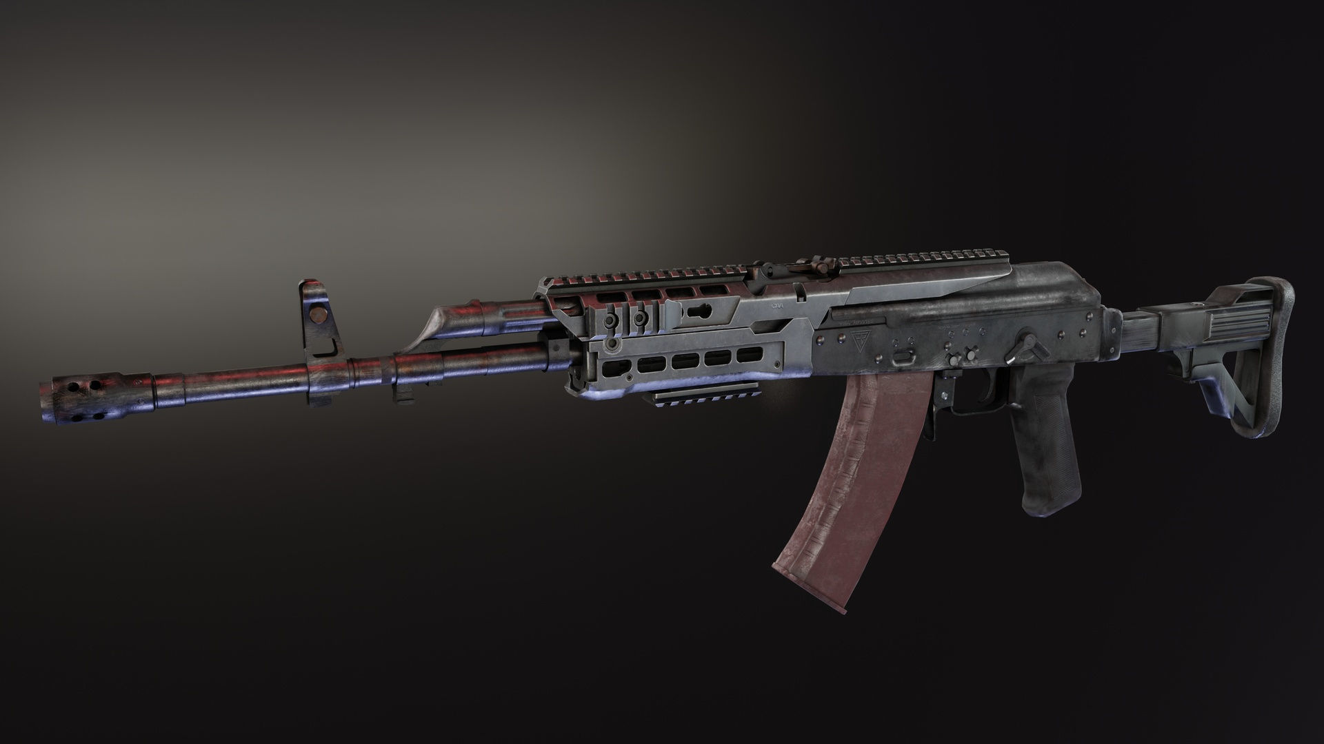 XRS47YG AK74 Handguard Low-poly 3D model_6