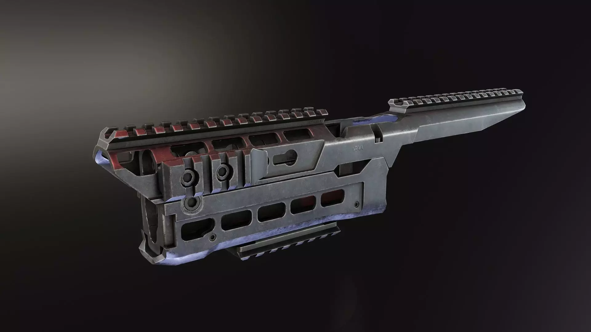 XRS47YG AK74 Handguard Low-poly 3D model_0