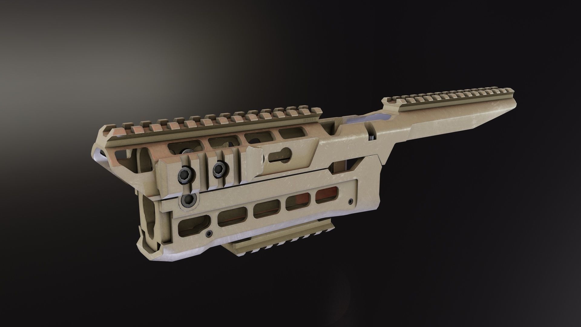 XRS47YG AK74 Handguard Low-poly 3D model_2