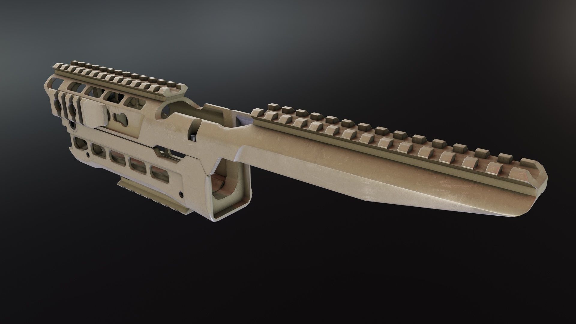 XRS47YG AK74 Handguard Low-poly 3D model_4
