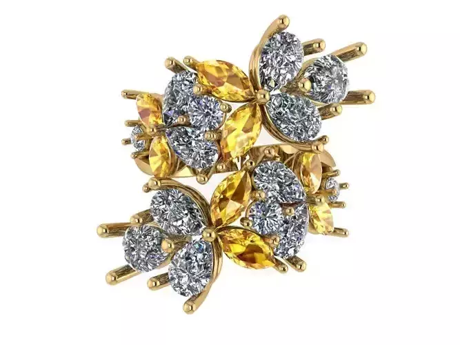 Diamond Bypass Ring 566