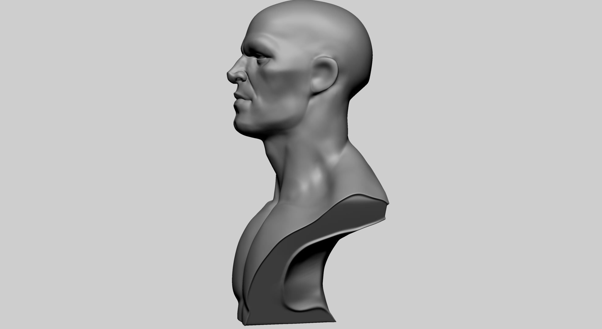 Stylized Male Head C 3D model_5