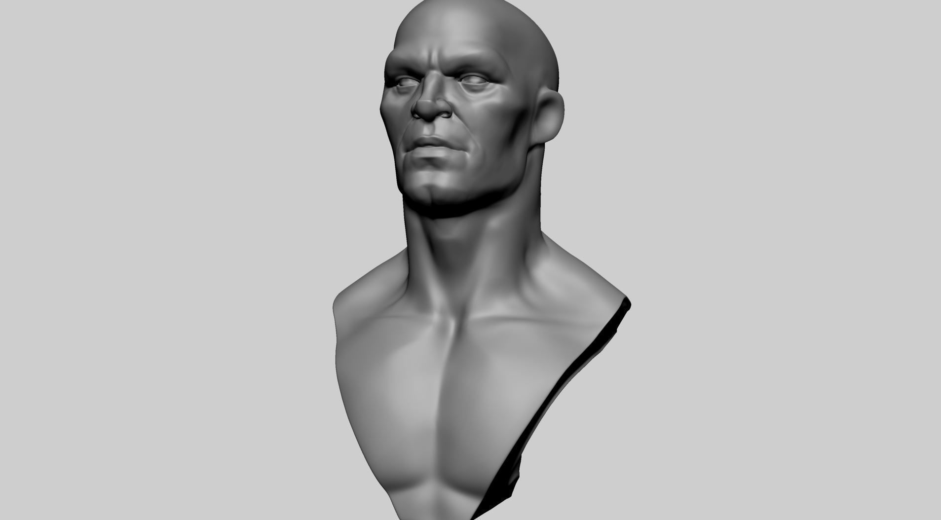Stylized Male Head C 3D model_6