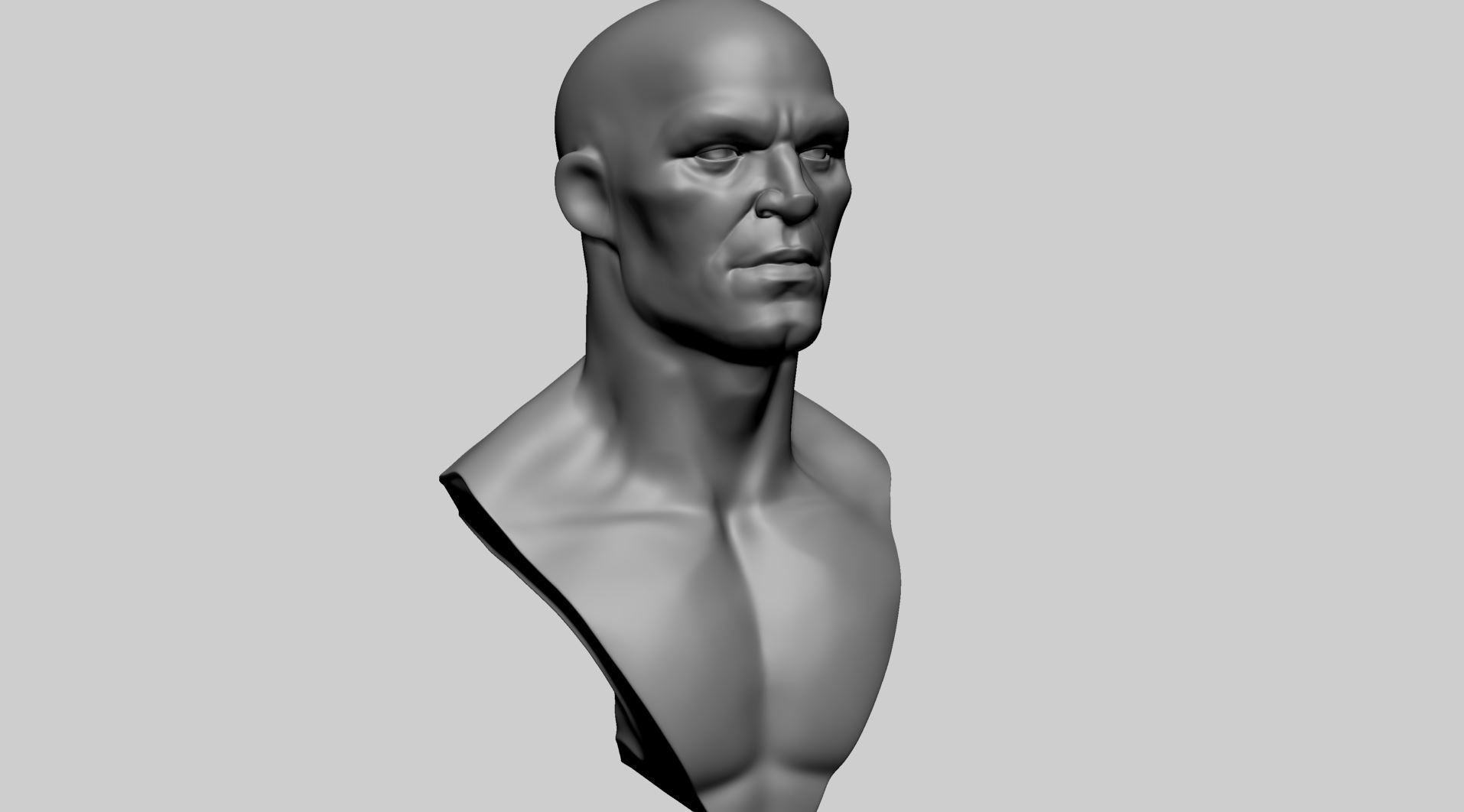 Stylized Male Head C 3D model_9
