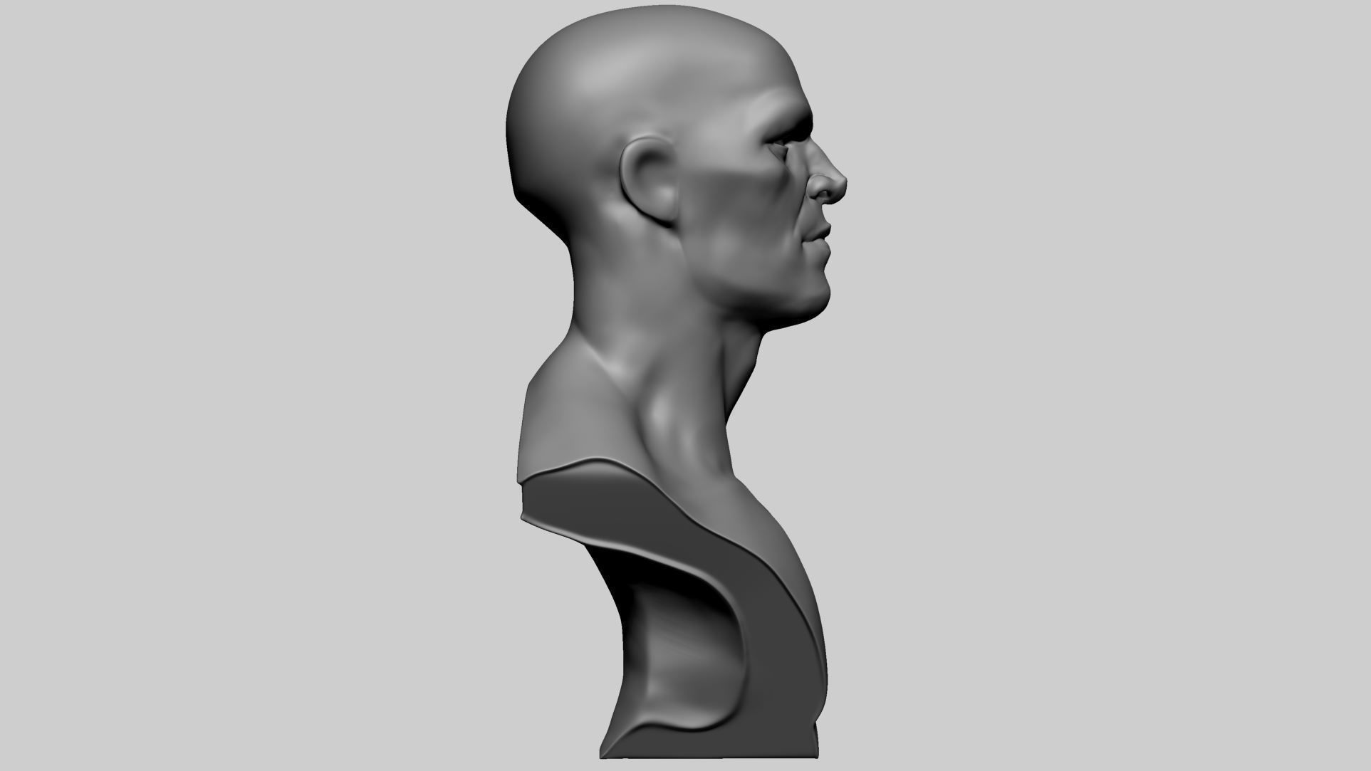 Stylized Male Head C 3D model_1
