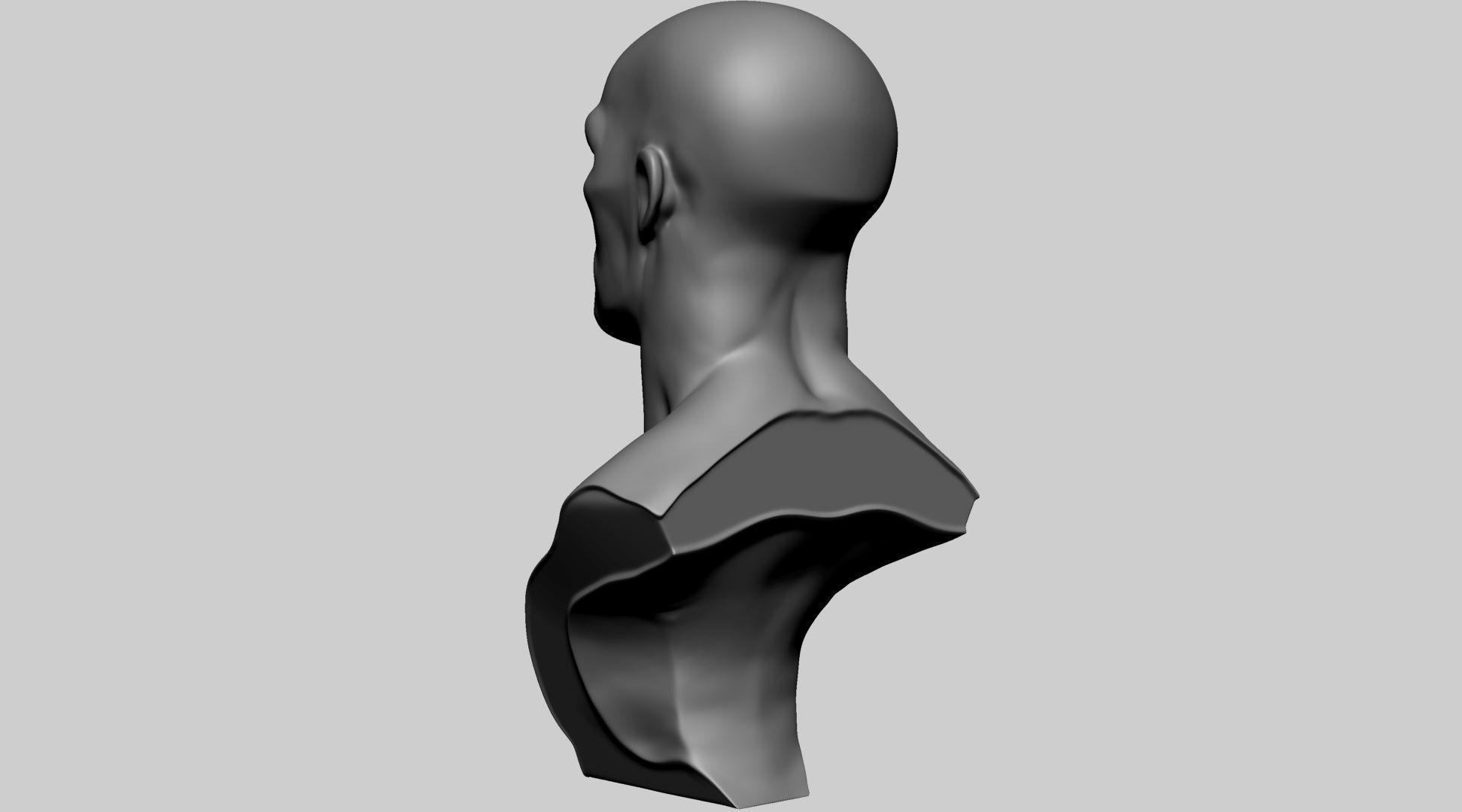 Stylized Male Head C 3D model_4