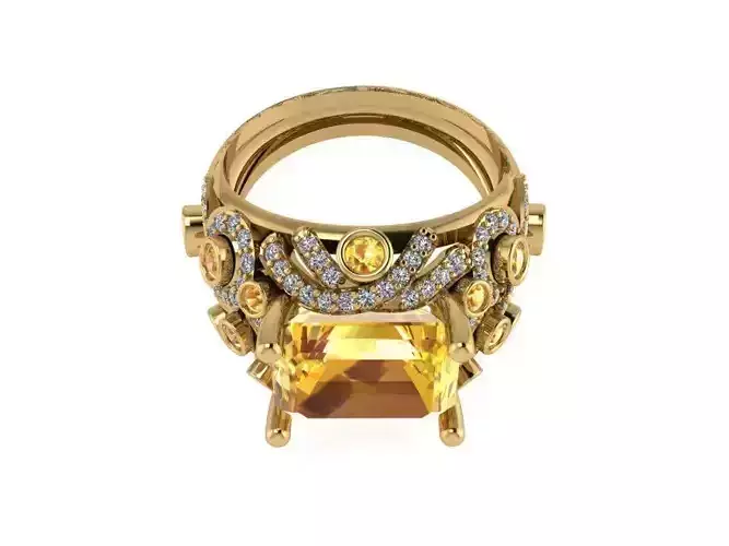 Emerald Cut Fashion Ring 569