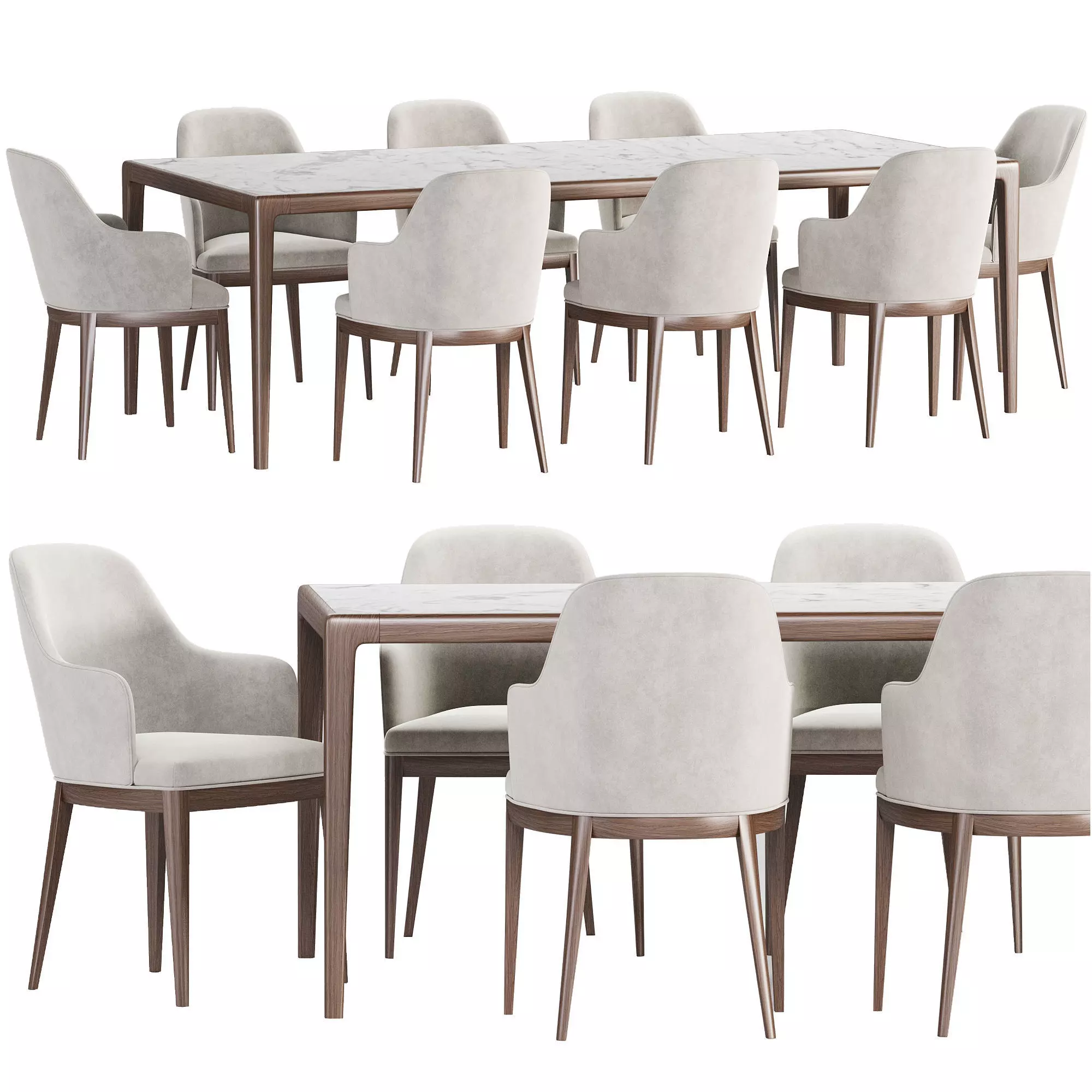 Dining Set 10 3D model_0