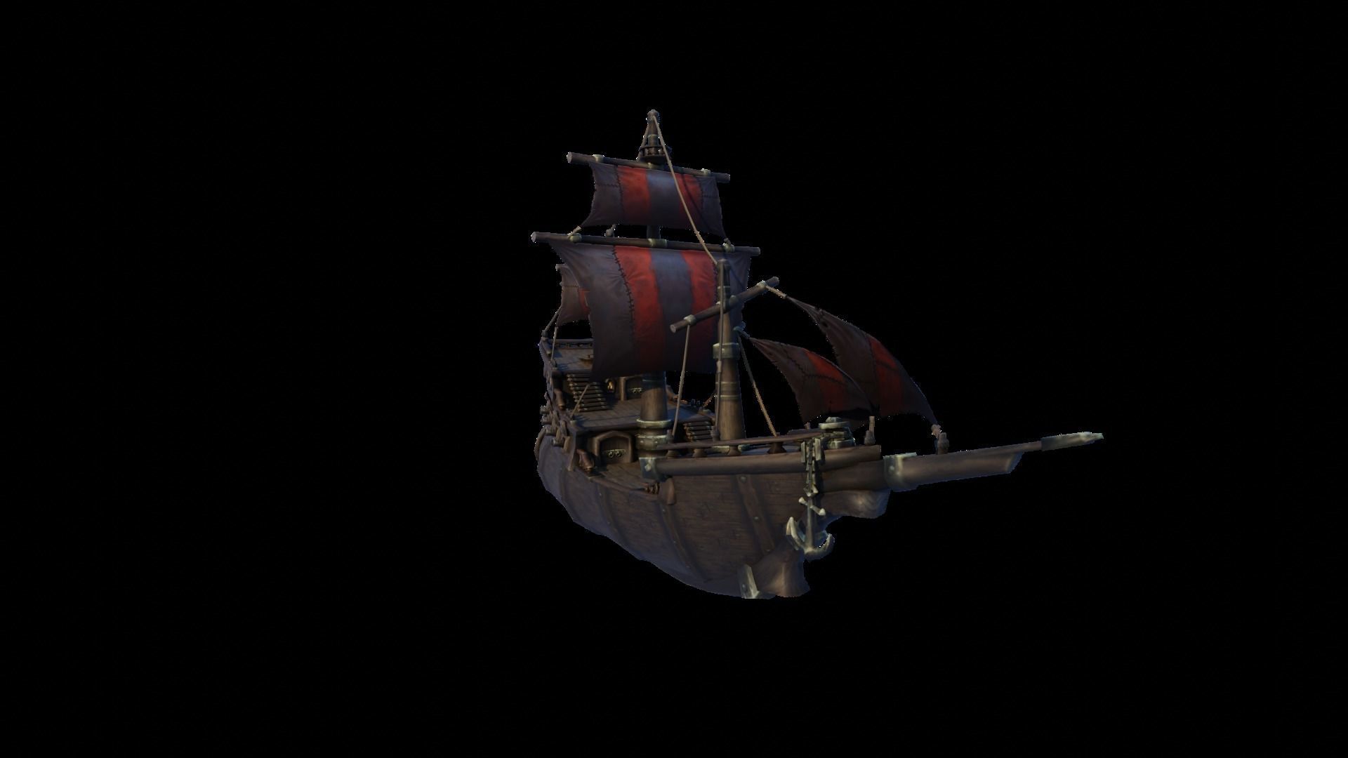 WOW Pirate Ship 3D model_12