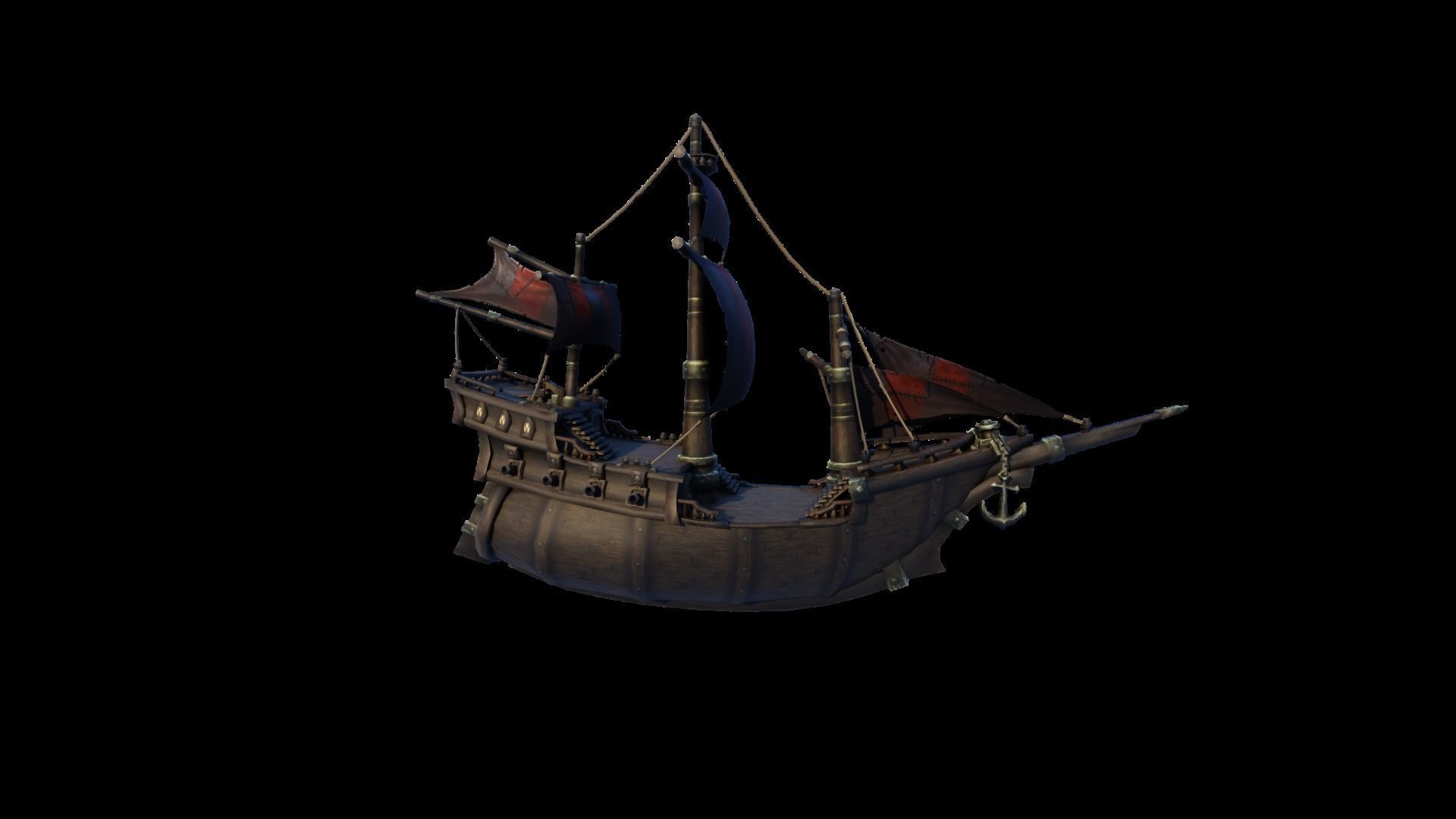 WOW Pirate Ship 3D model_15