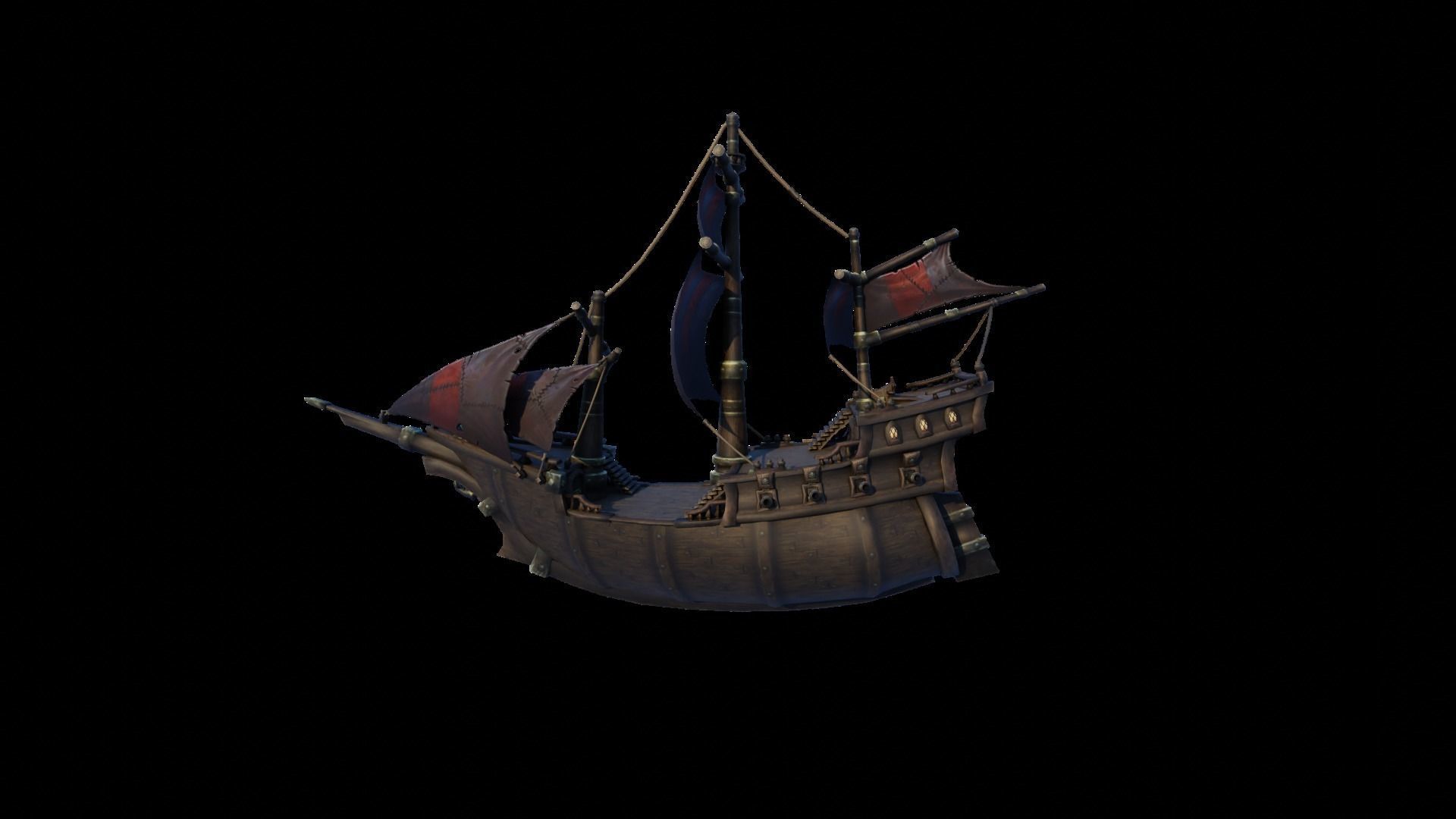 WOW Pirate Ship 3D model_25
