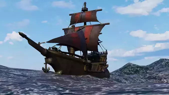 WOW Pirate Ship 3D model