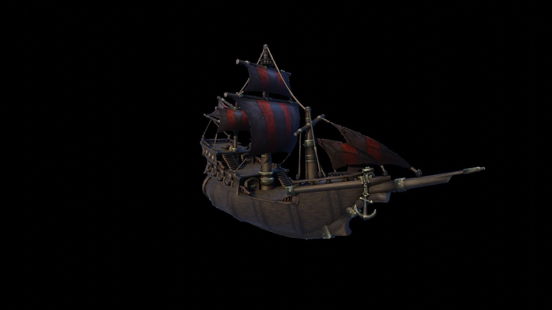 WOW Pirate Ship 3D model_13