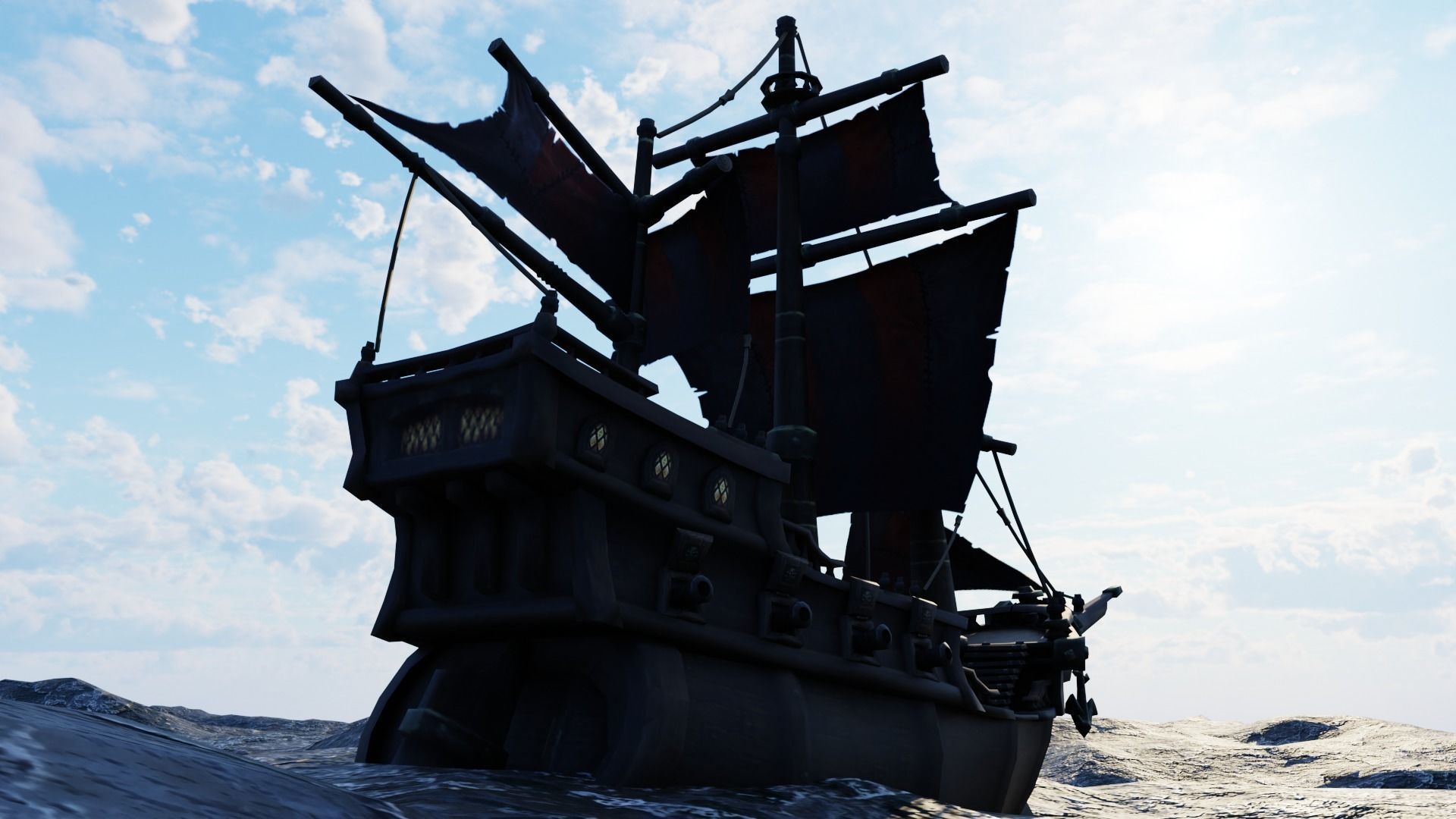 WOW Pirate Ship 3D model_3