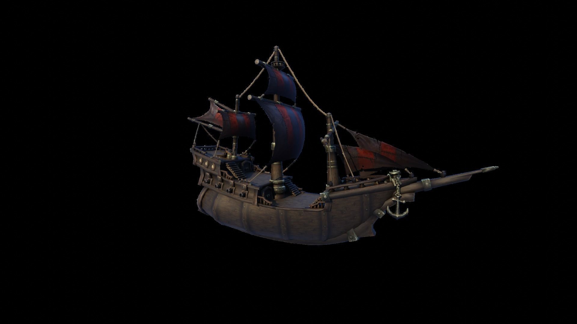WOW Pirate Ship 3D model_14