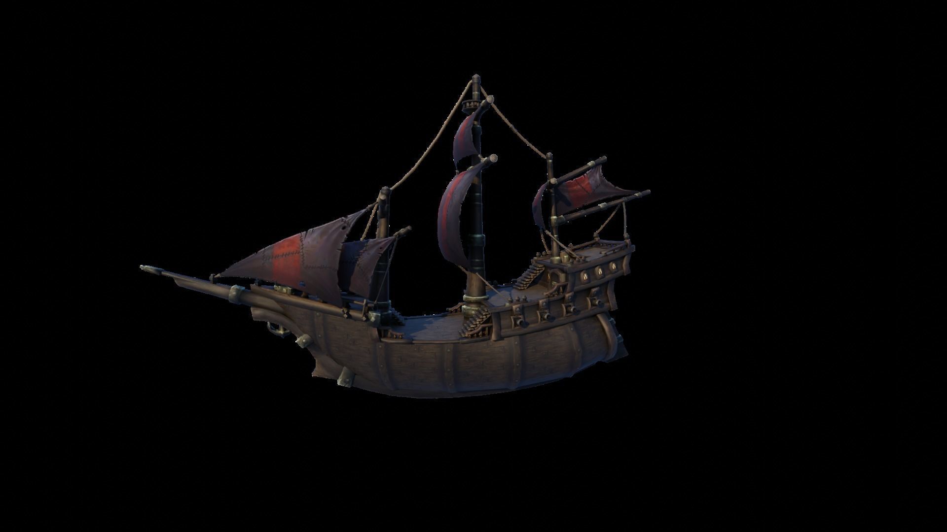 WOW Pirate Ship 3D model_26