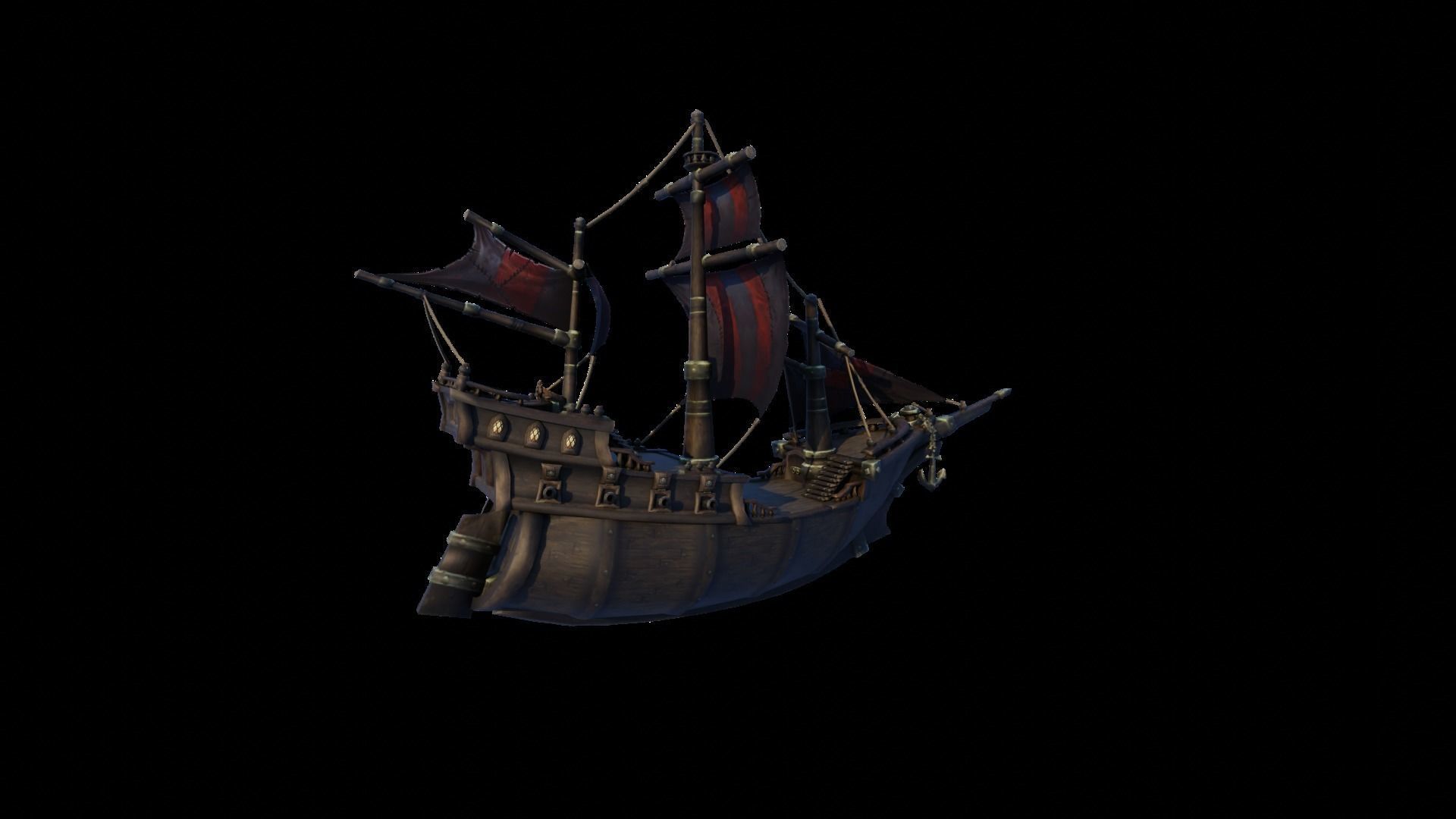 WOW Pirate Ship 3D model_17