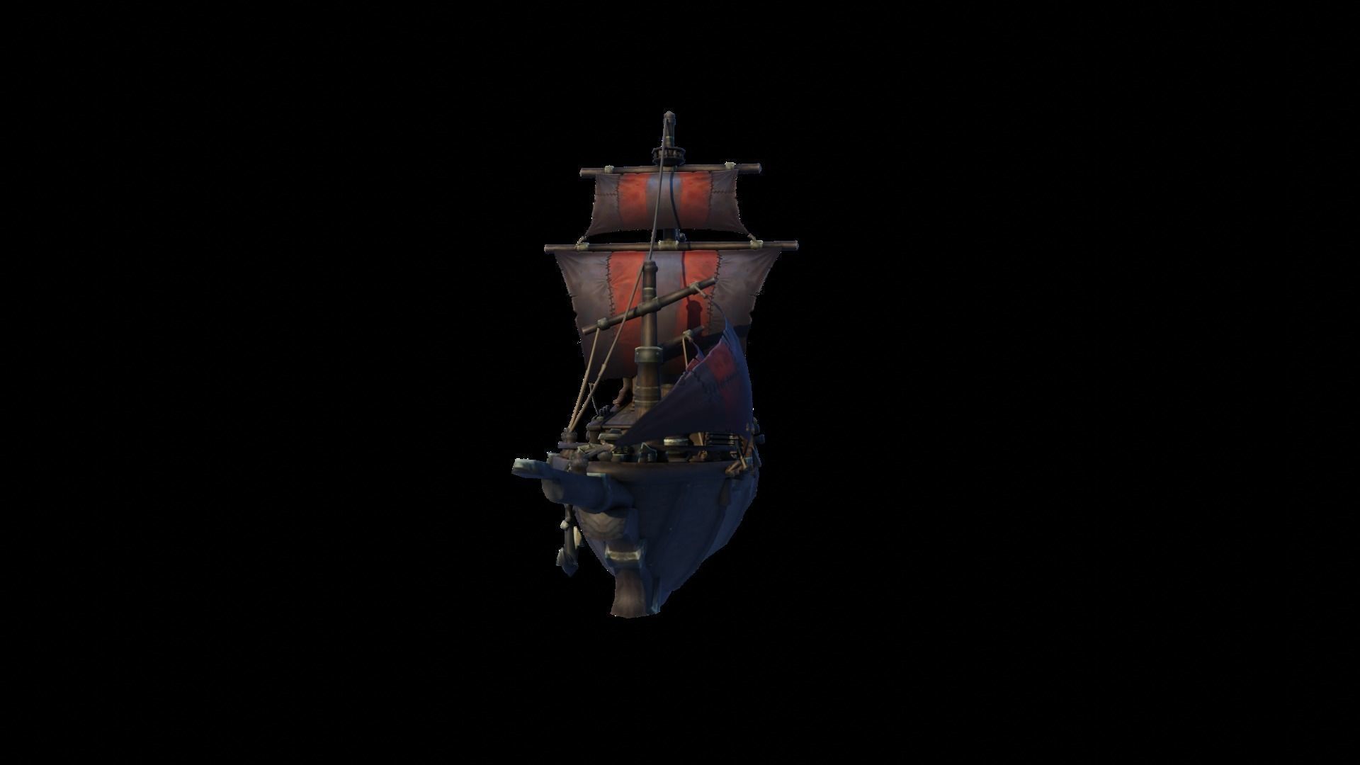 WOW Pirate Ship 3D model_10