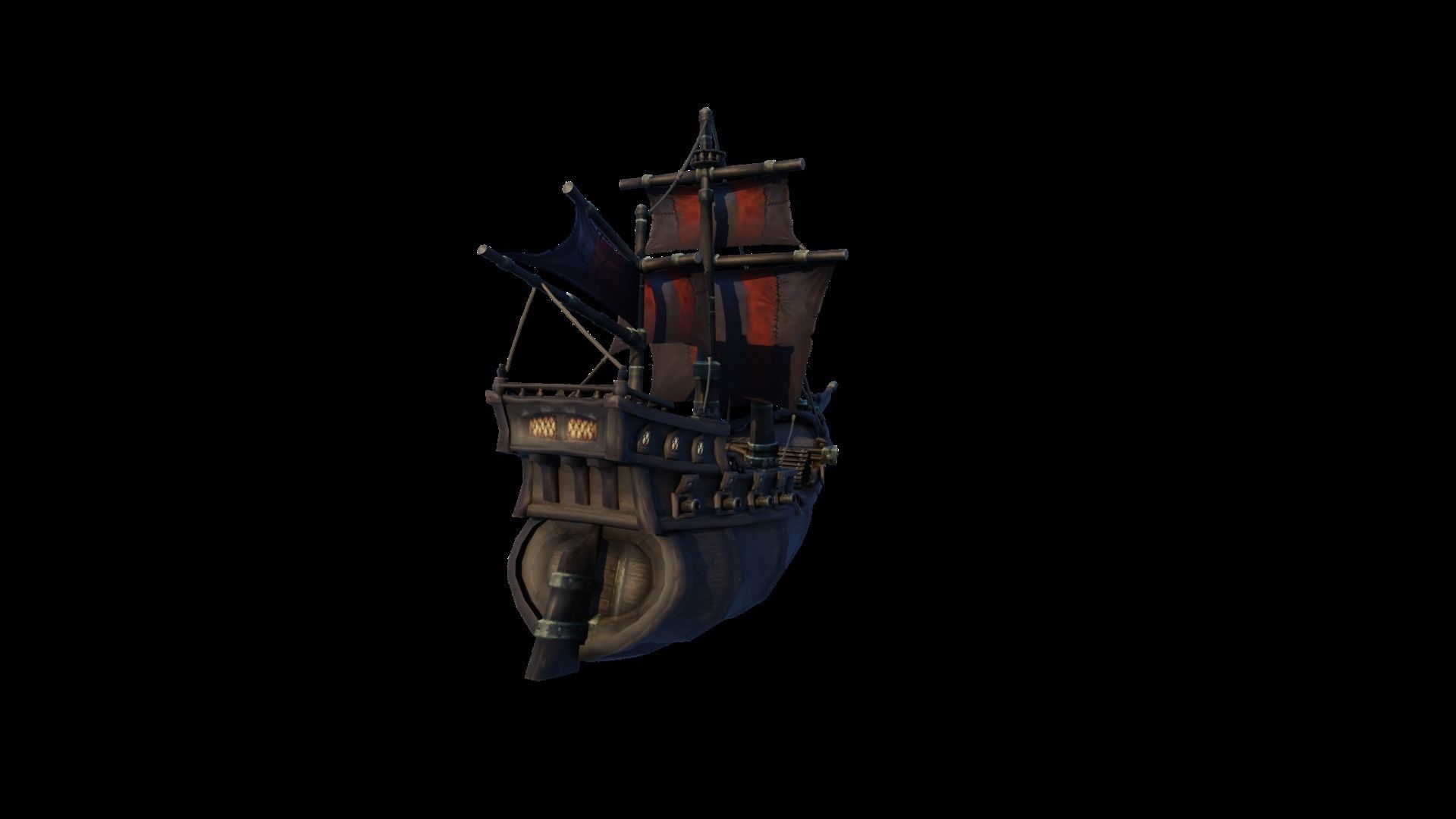 WOW Pirate Ship 3D model_19
