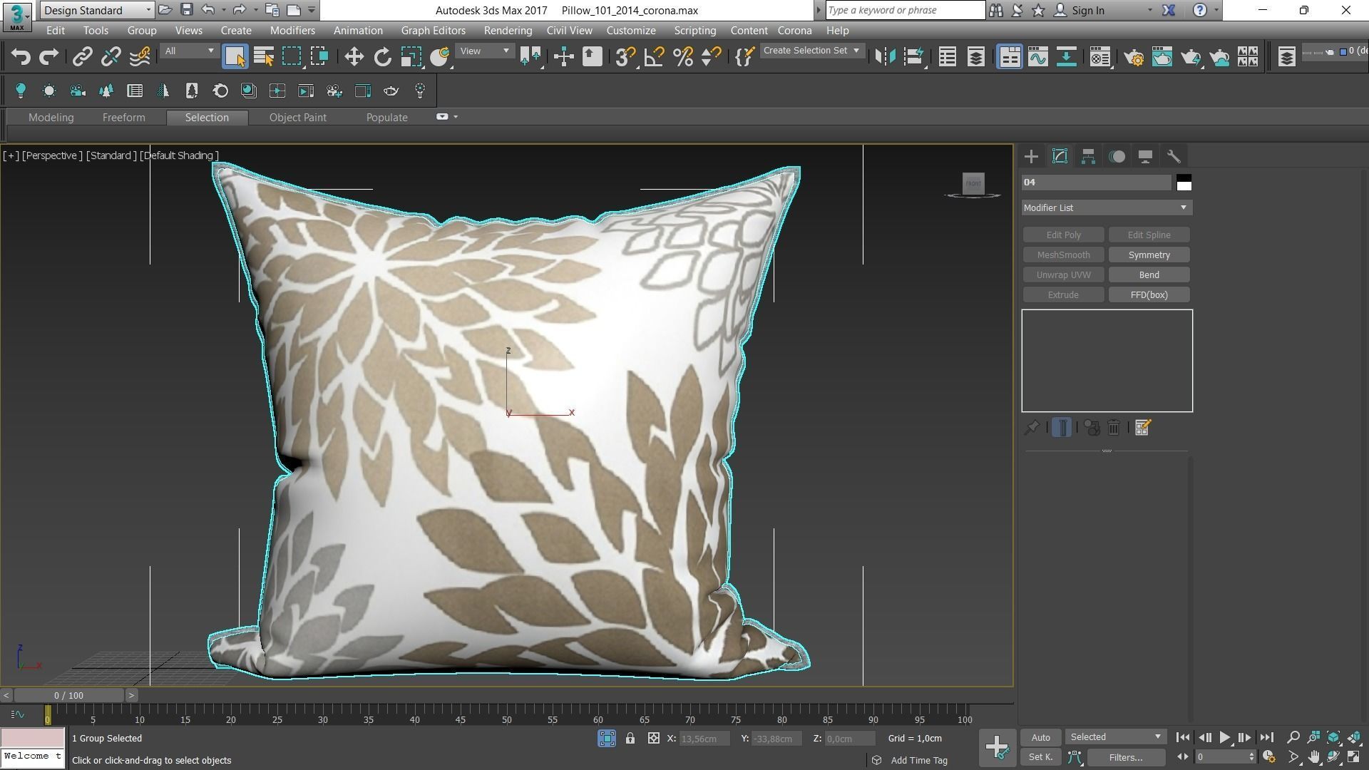 Decorative pillows Houzz set 101 3D model_8