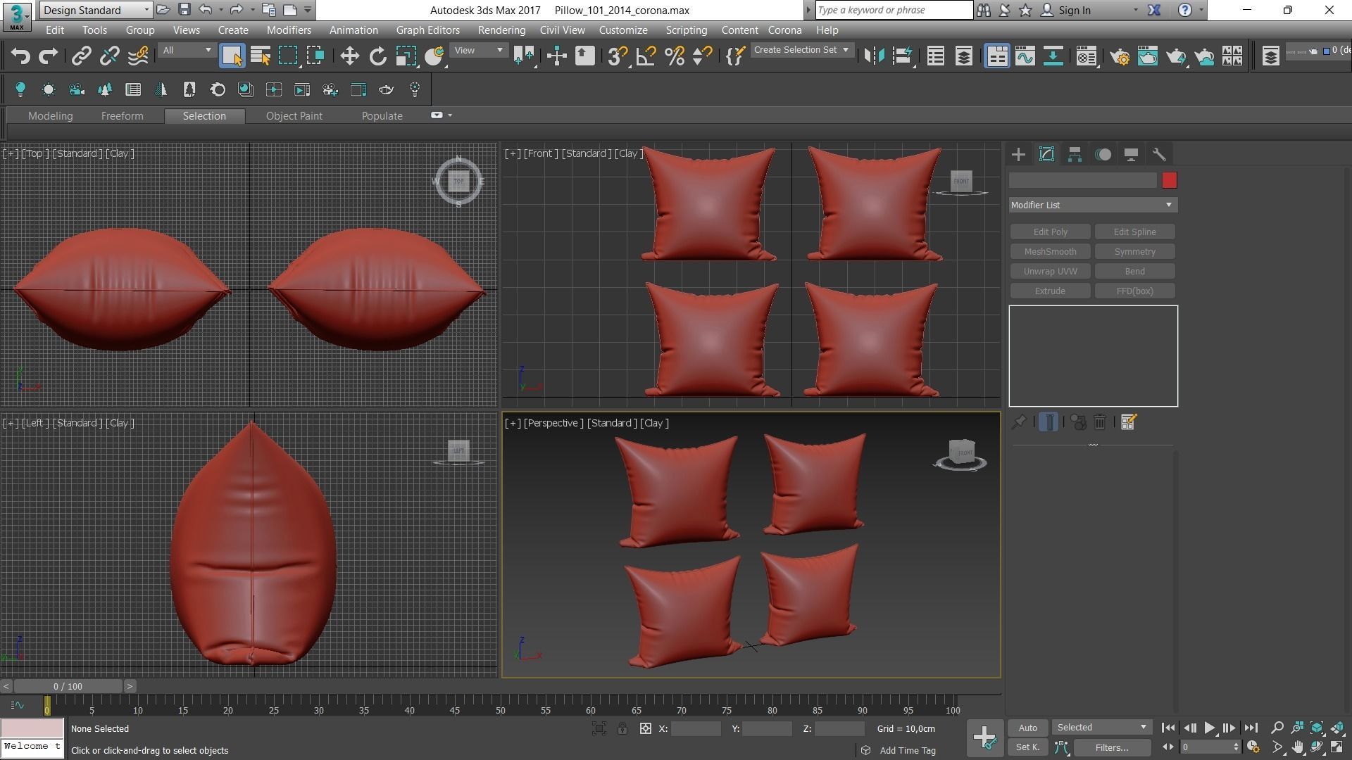 Decorative pillows Houzz set 101 3D model_13