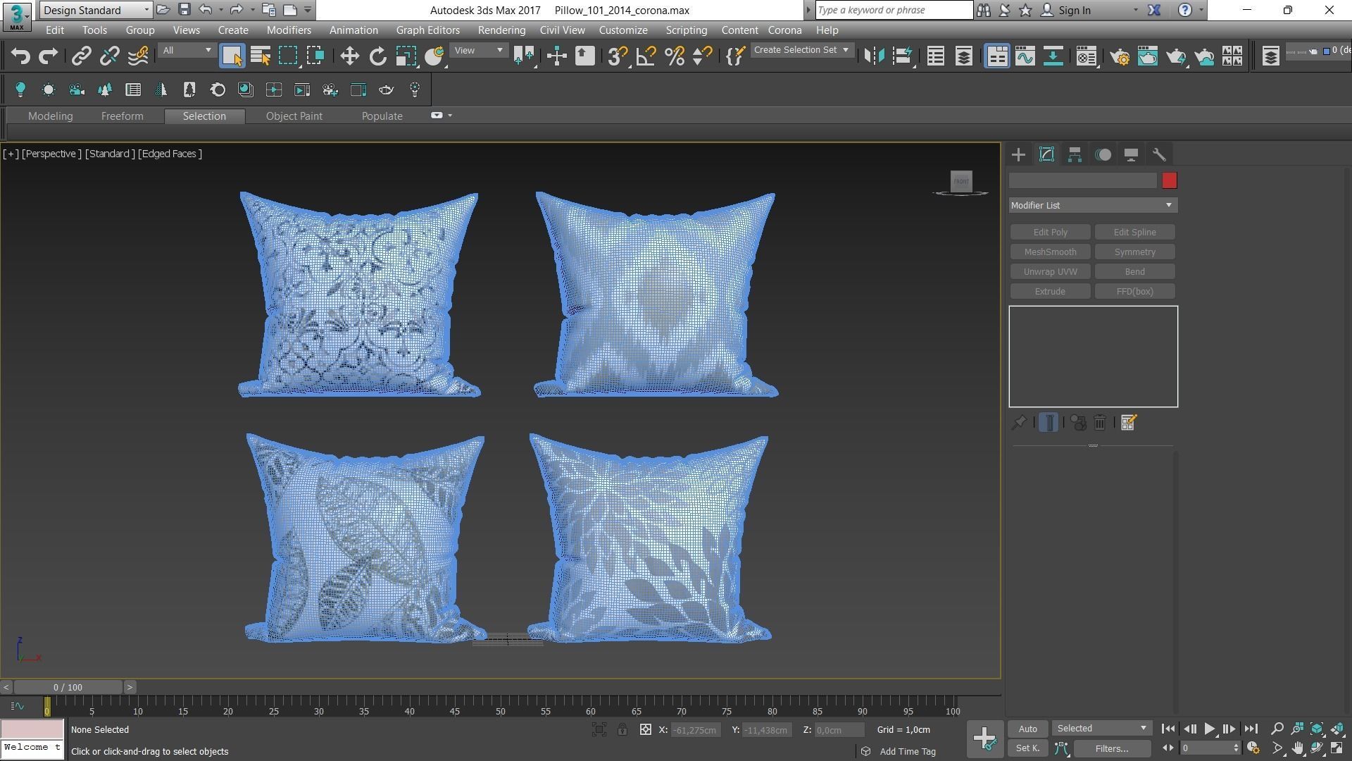 Decorative pillows Houzz set 101 3D model_16